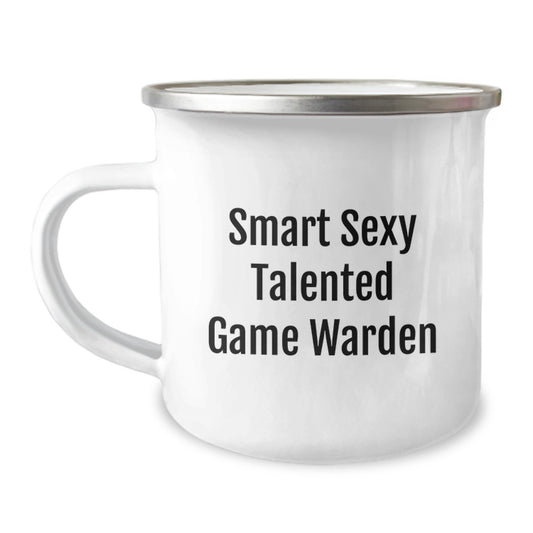 Funny Game Warden Gifts for Men, Christmas Unique Mugs for Camping Lovers, Smart Sexy Talented Quote Mug - Image 1