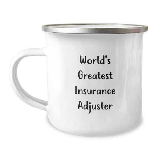 Funny Insurance Adjuster Gifts for Mom, Unique Camping Mug from Family, World's Greatest Insurance Adjuster Quote, Ideal Gift for Insurance Adjuster Women, Women's Mother's Day Unique Gifts - Image 1