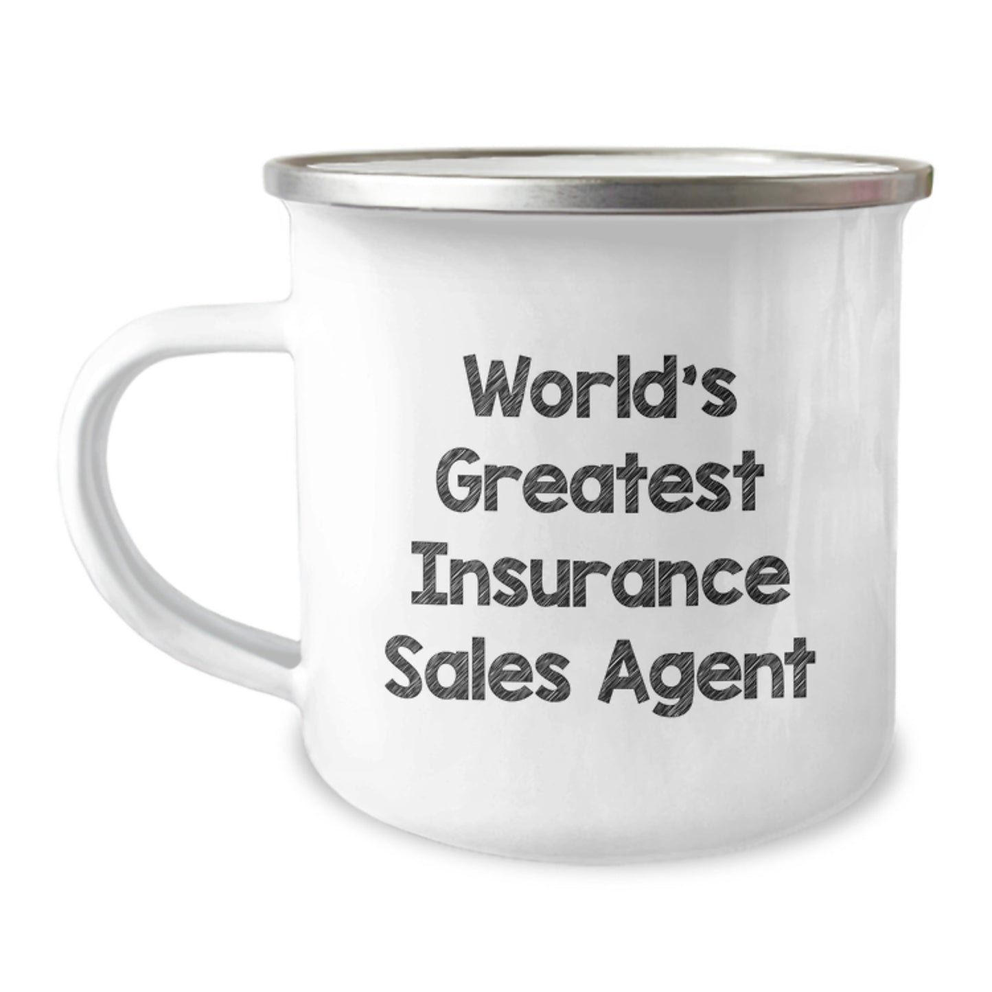 Funny Insurance Sales Agent Gifts from Friends - World's Greatest Insurance Sales Agent Quote on Camping Mug for Insurance Sales Agent Birthday - Image 1