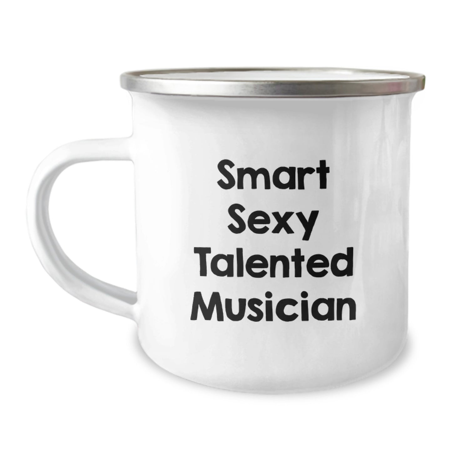 Funny Musician Gifts for Him - Smart Sexy Talented Musician Quote - Camping Mug for Graduation Unique Gifts from Friends to Musician - Image 1