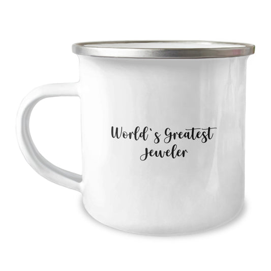 Funny Gifts for the World's Greatest Jeweler Dad - Unique Camping Mug - Image 1