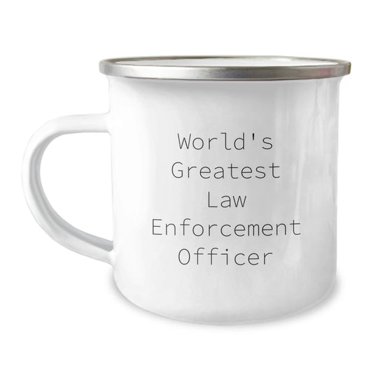 Funny Law Enforcement Officer Camping Mug Gift for Mom from Daughter - Image 1