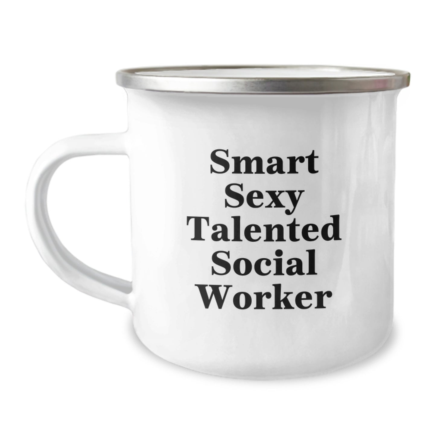 Smart Sexy Talented Social Worker Camping Mug Gifts for Coworkers, Friends, and Family on Valentine's - Image 1