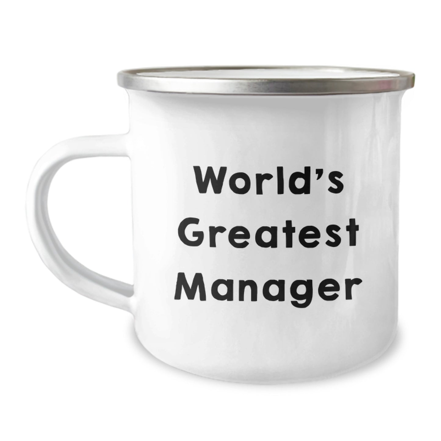 World's Greatest Manager Funny Quote Camping Mug for Dad, Unique Gifts from Men to Coworkers on Father's Day, Great Manager Gifts - Image 1