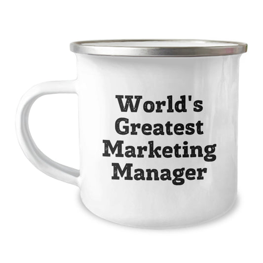 Funny World's Greatest Marketing Manager Gifts for Him, Christmas Unique Mugs for Marketing Manager, Stainless Steel Camping Mugs with Inspirational Quote, Gifts from Friends and Family - Image 1