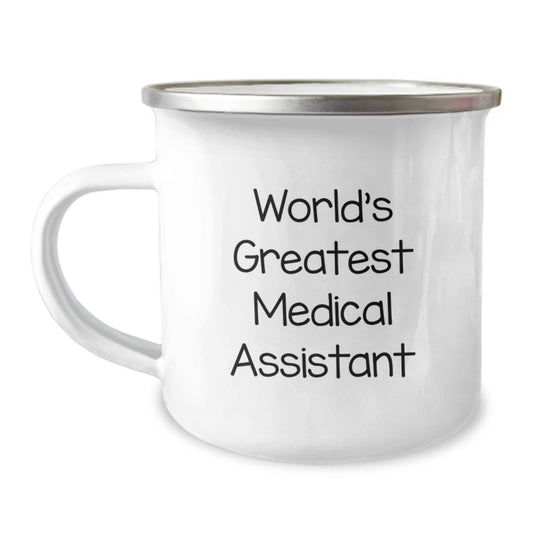 Funny Medical Assistant Gifts for Christmas Unique Gifts from Friends to Medical Assistants - World's Greatest Medical Assistant Camping Mug - Image 1