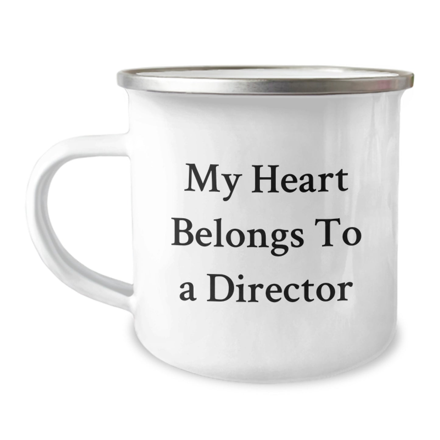 Funny Director Gifts from Friends and Family for Graduation - My Heart Belongs To A Director Camping Mug - Image 1