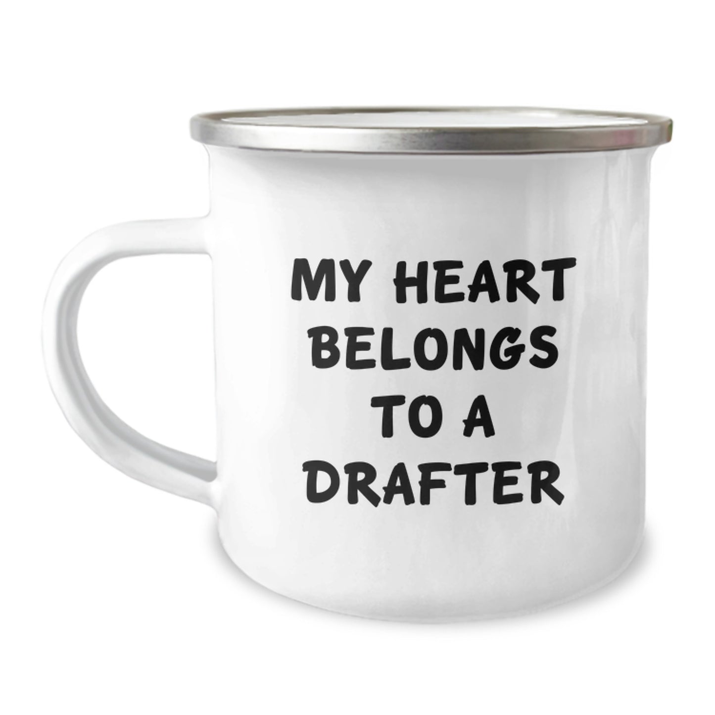 Funny Inspirational Gifts from Family to Daughter or Son - My Heart Belongs To A Drafter, Unique Drafter Gifts for Men or Women, Camping Mug for Graduation, Drafter Enthusiast - Image 1