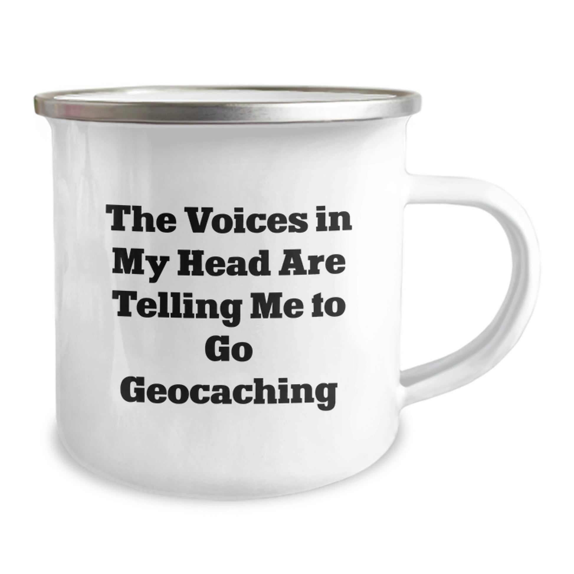 Funny Geocaching Gifts for Men, Unique Graduation Unique Gifts from Friends and Family, The Voices In My Head Are Telling Me To Go Geocaching Camping Mug - Image 2