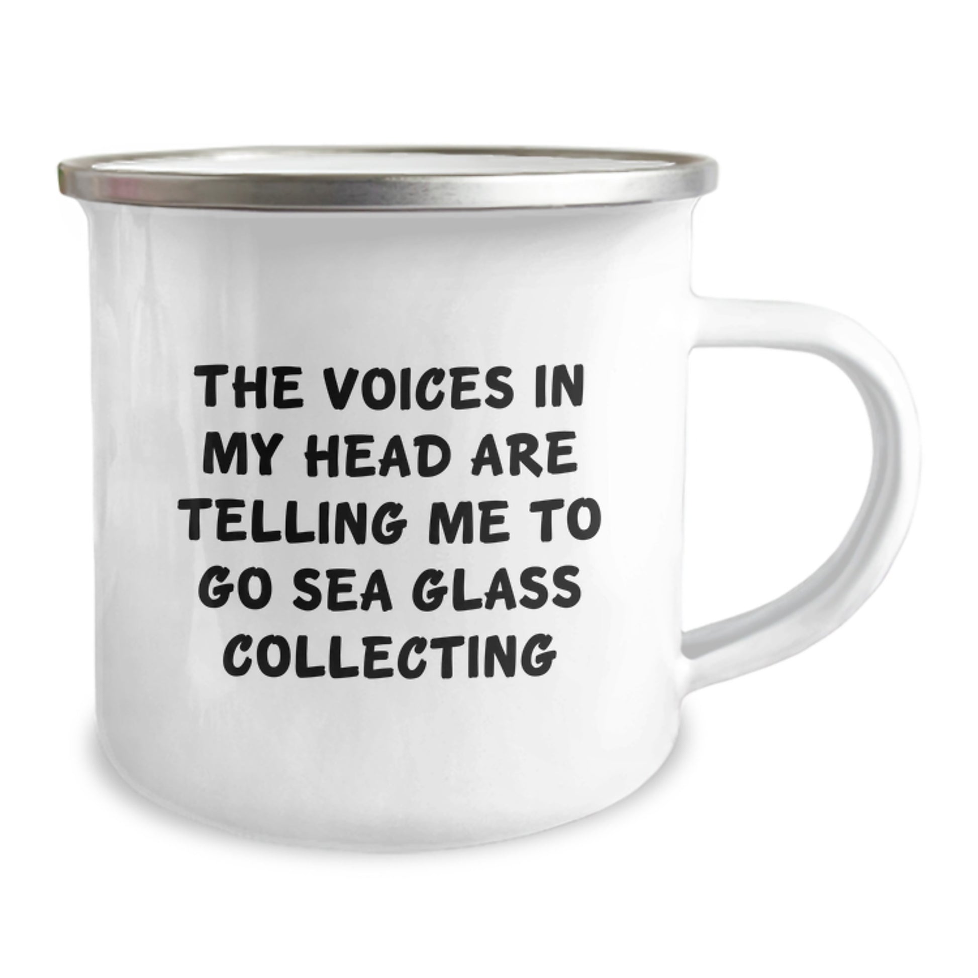 Funny Sea Glass Collecting Gifts for Men - Unique Camping Mug for Friends and Family - Inspirational Voices in My Head Are Telling Me to Go Sea Glass Collecting - Image 2