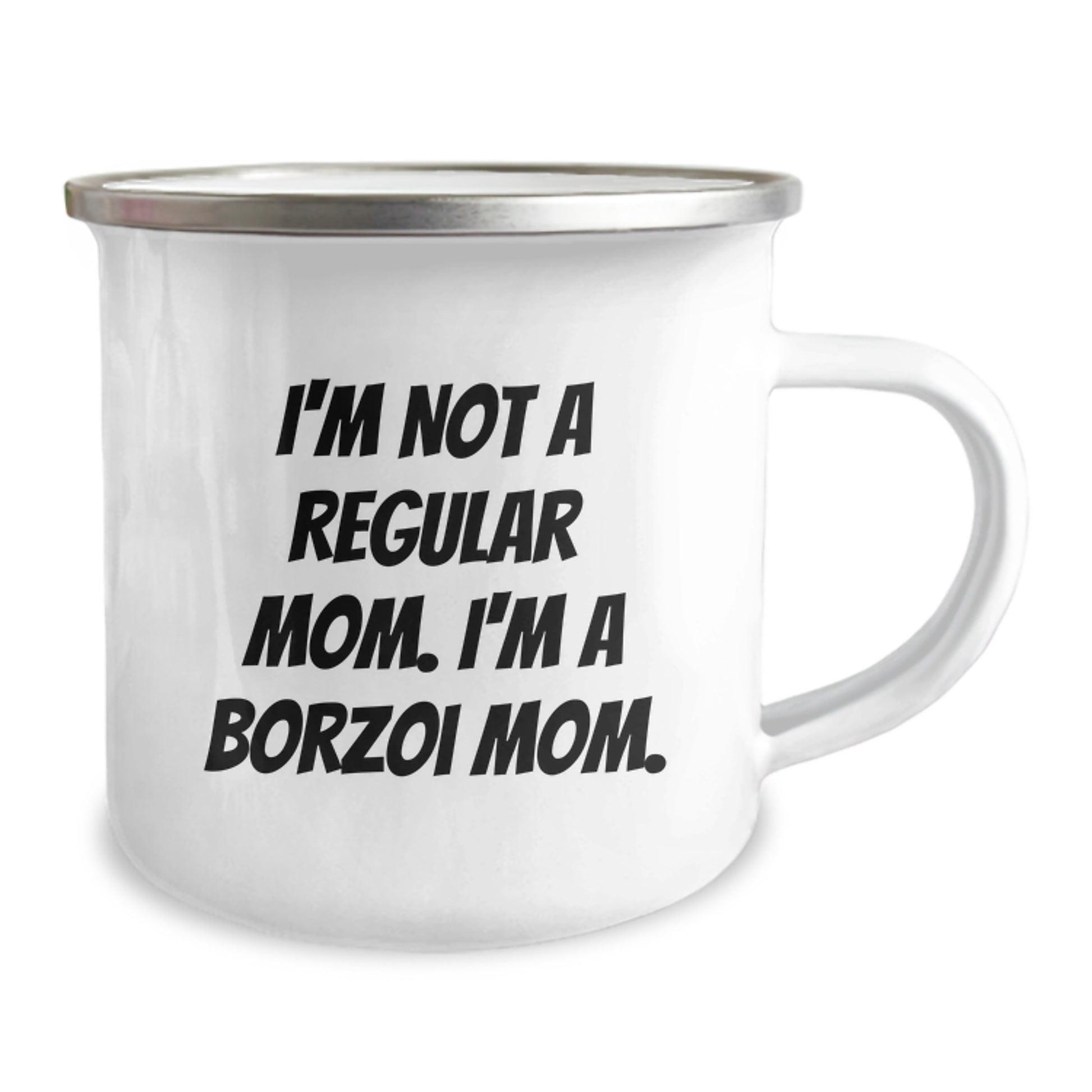Funny Borzoi Dog Mom Gifts for Graduation - Camping Mug from Friends to Family - Image 2