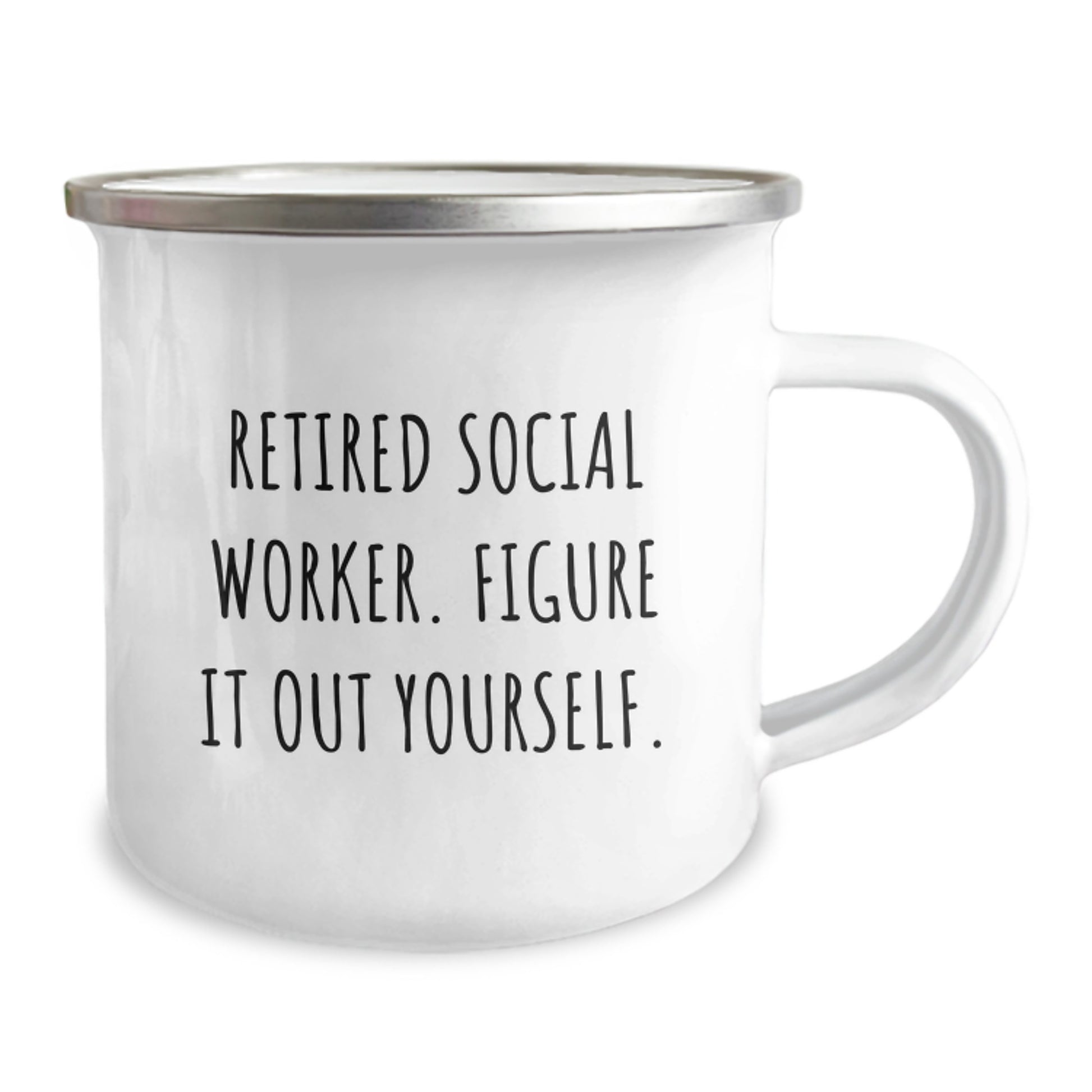 Funny Social Worker Gifts for Men - Camping Mug from Friends - Christmas Unique Presents for Social Worker Coworkers - Image 2
