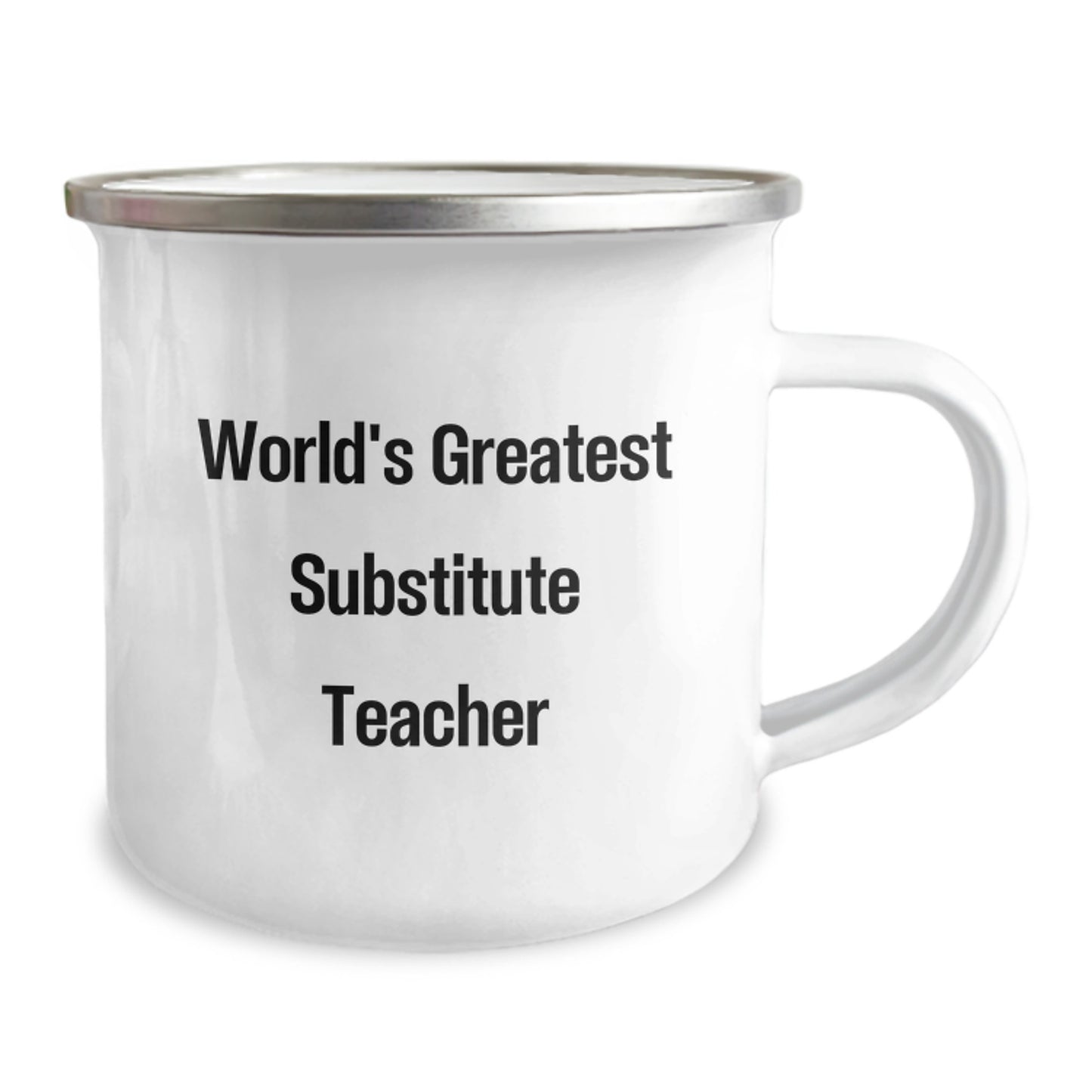 Funny Gifts for Substitute Teachers, World's Greatest Camping Mug, Custom Quote for Christmas - Image 2