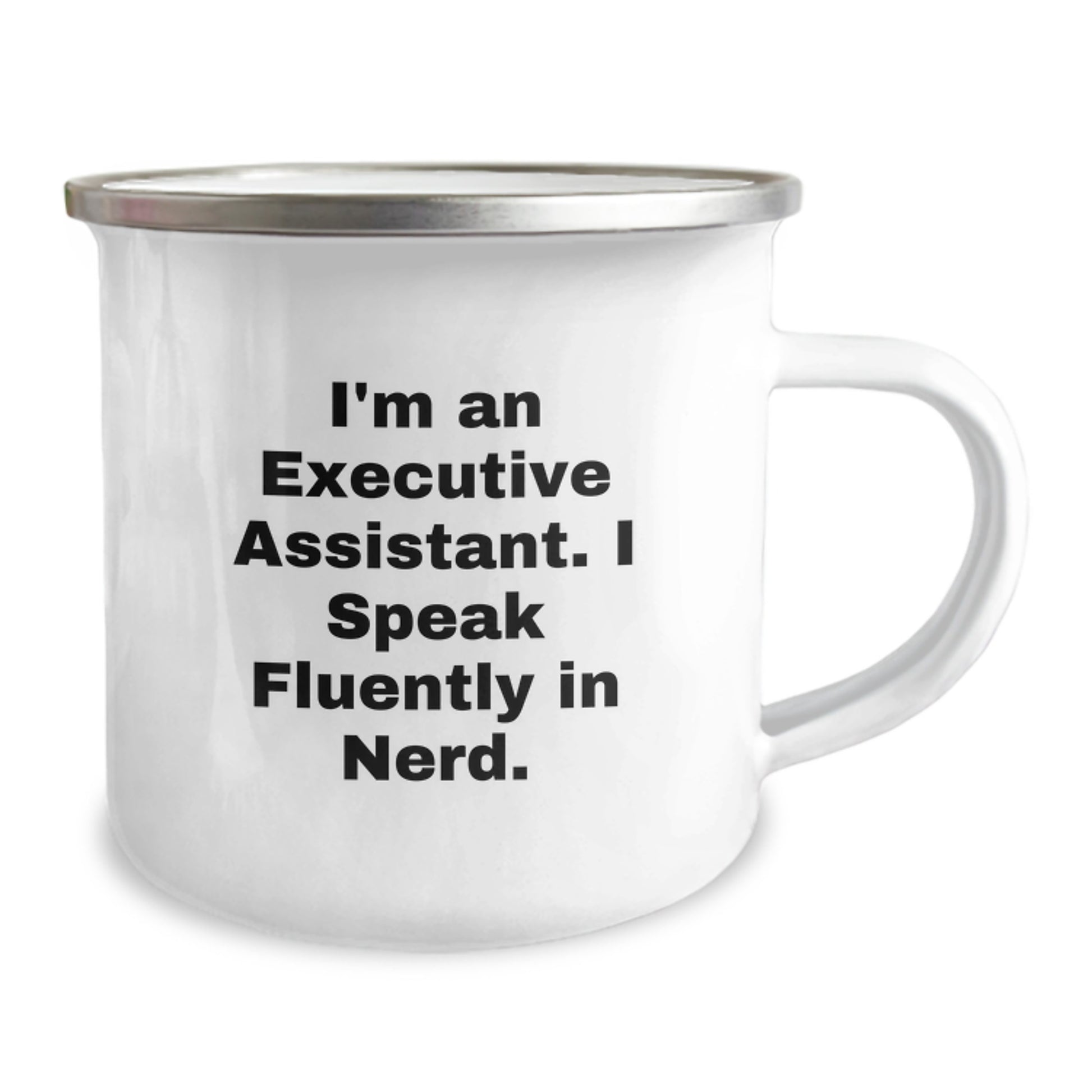 Funny Executive Assistant Christmas Unique Gifts from Friends, Camping Mug for Office Workers, I'm An Executive Assistant. I Speak Fluently In genius. - Image 2