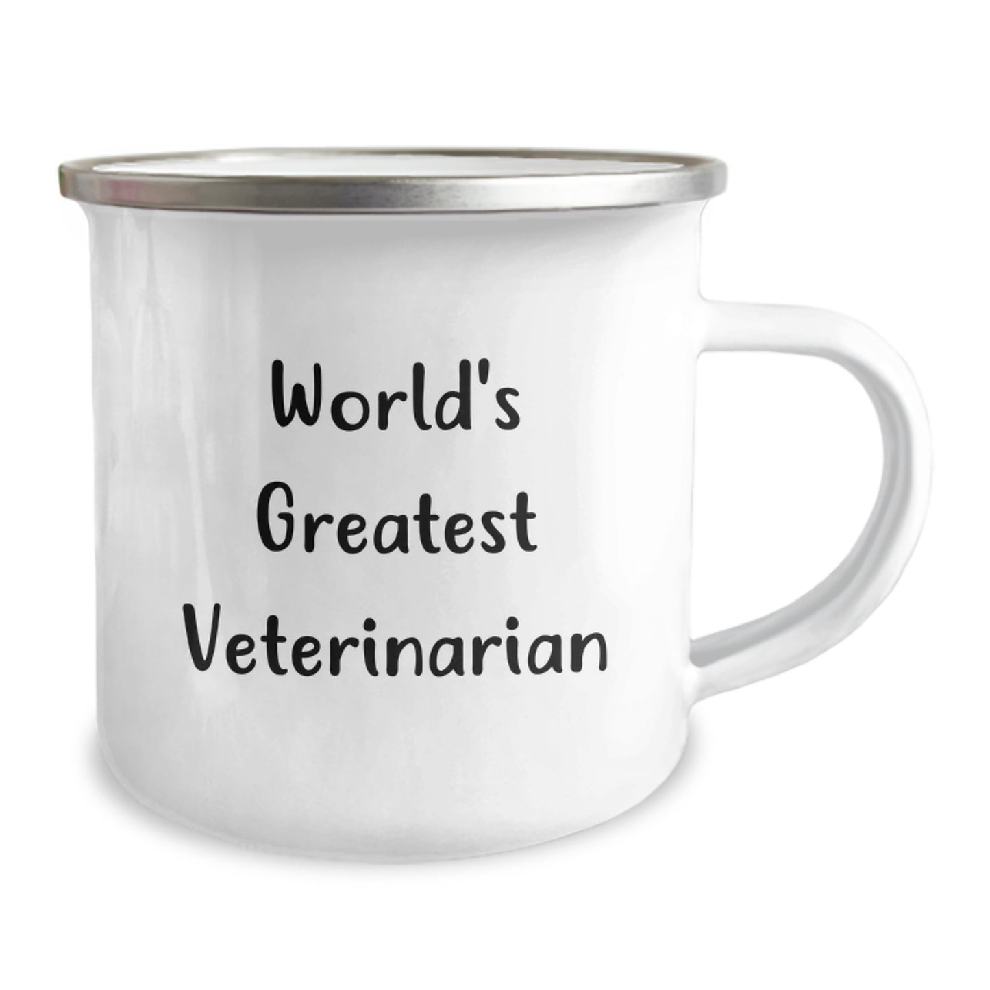 World's Greatest Veterinarian Funny Camping Mug Gifts for Veterinarian Birthday, Gifts from Family Friends Coworkers, 12 oz Stainless Steel with Enamel Finish - Image 2
