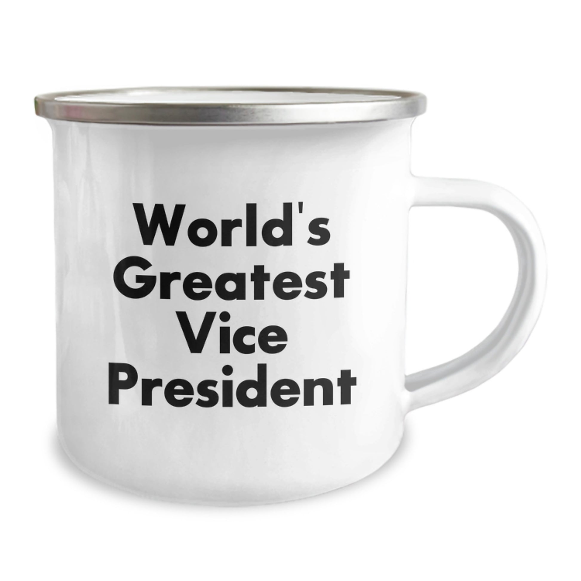 Funny Vice President Gifts for Men - 'World's Greatest Vice President' Quote on Stainless Steel Camping Mug, Birthday Unique Gifts from Family to Coworkers - Image 2