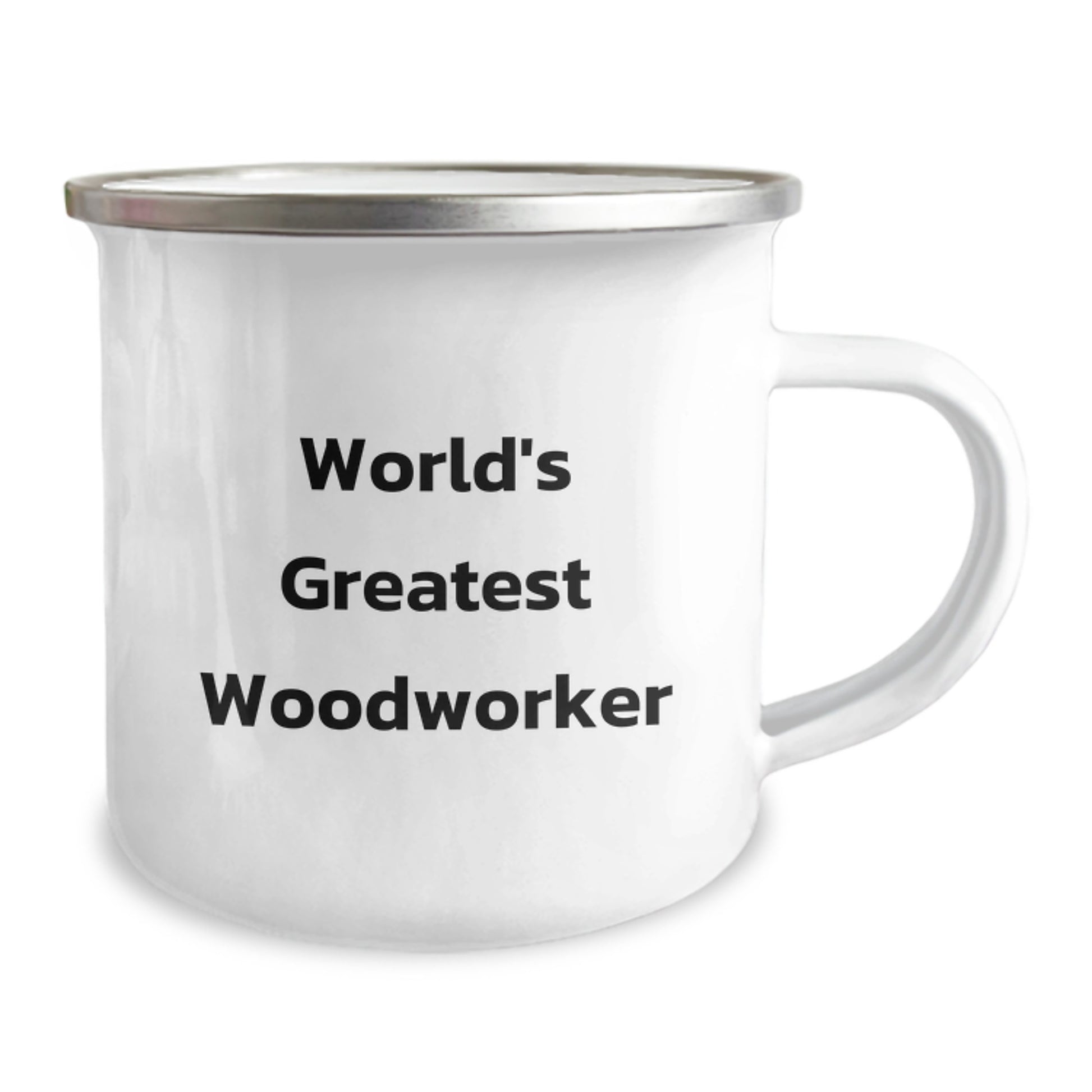 Funny Woodworker Gifts from Men, Unique Valentine's Unique Gifts for Woodworkers, Camping Mug Stainless Steel Enamel Finish - Image 2