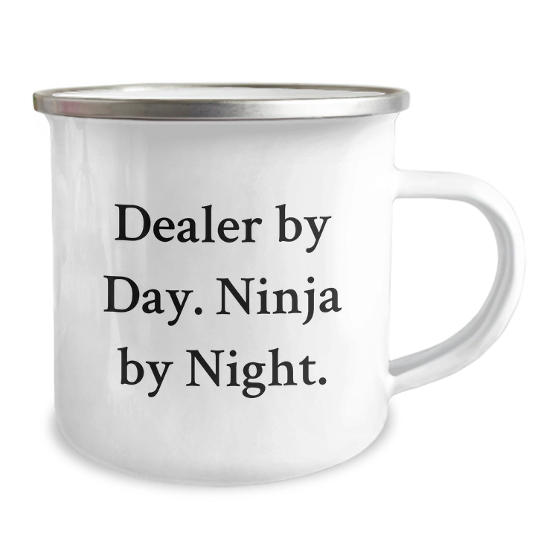 Dealer Christmas Unique Gifts from Men - Funny Dealer By Day. Ninja By Night. Camping Mug - Image 2
