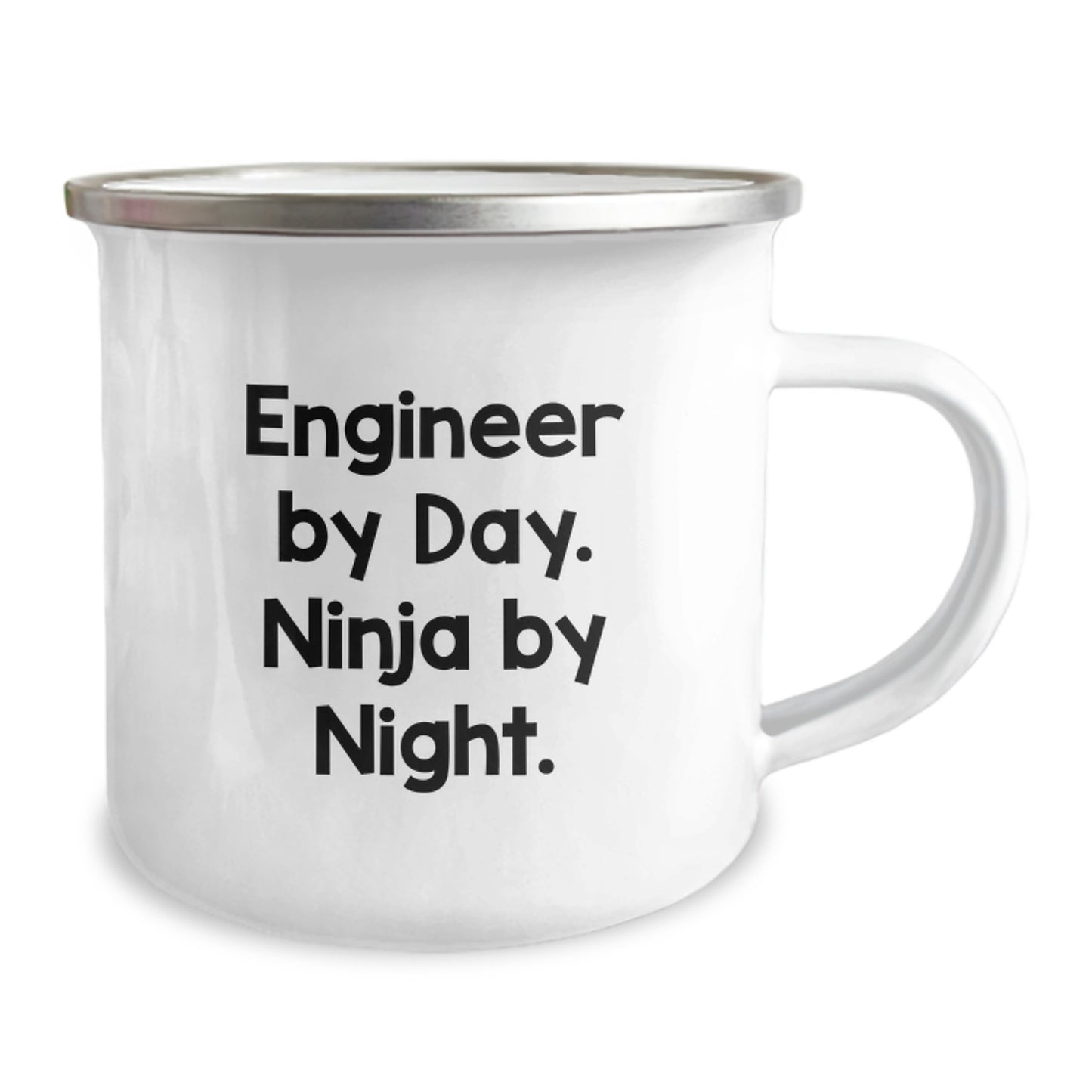 Engineer Gifts from Friends, Funny 'Engineer By Day. Ninja By Night.' Camping Mug for Men, Graduation Unique Gifts - Image 2