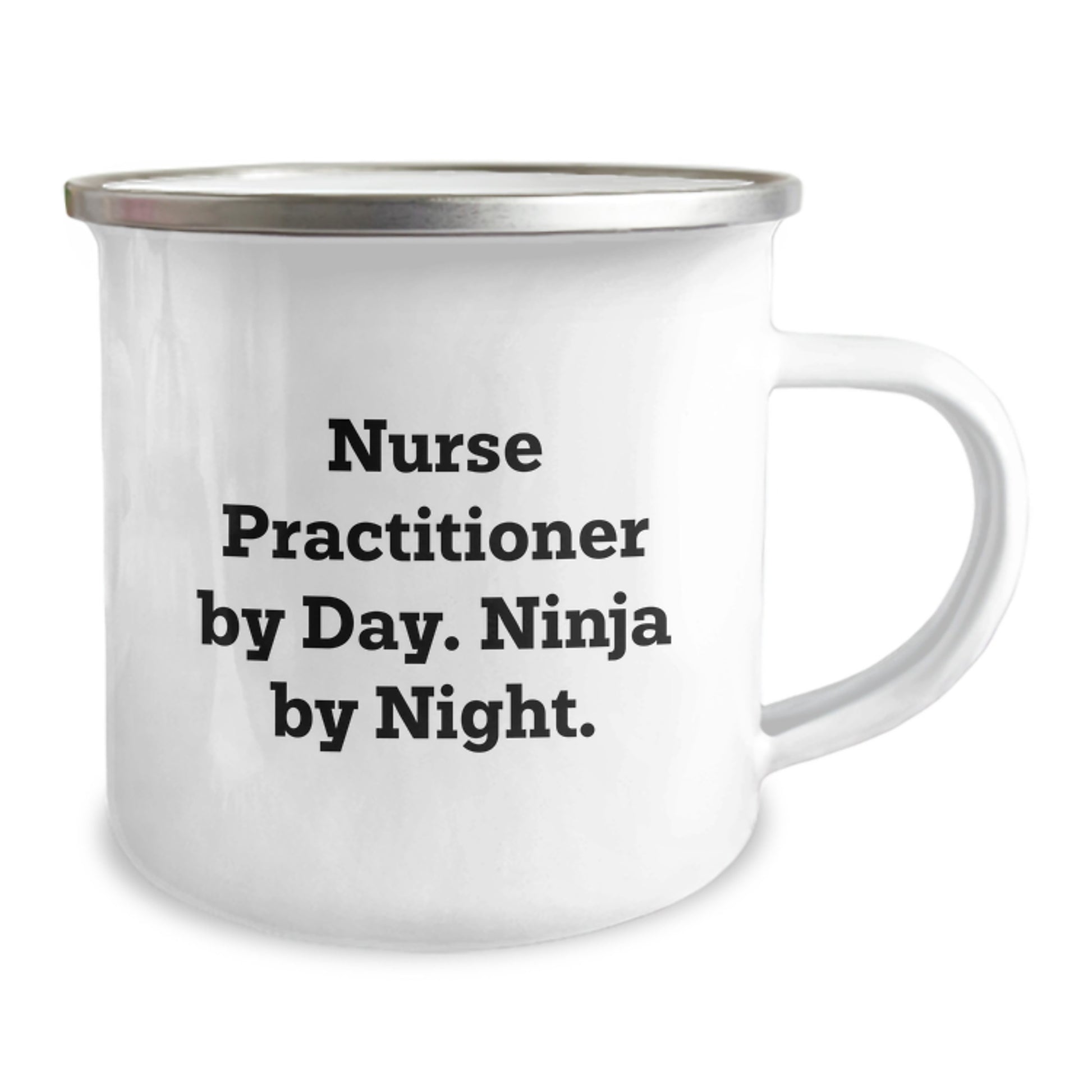 Funny Nurse Practitioner Gifts from Friends, Christmas Unique Camping Mug with 'Nurse Practitioner By Day. Ninja By Night.' Quote, Perfect for Nurse Practitioner Men or Women - Image 2
