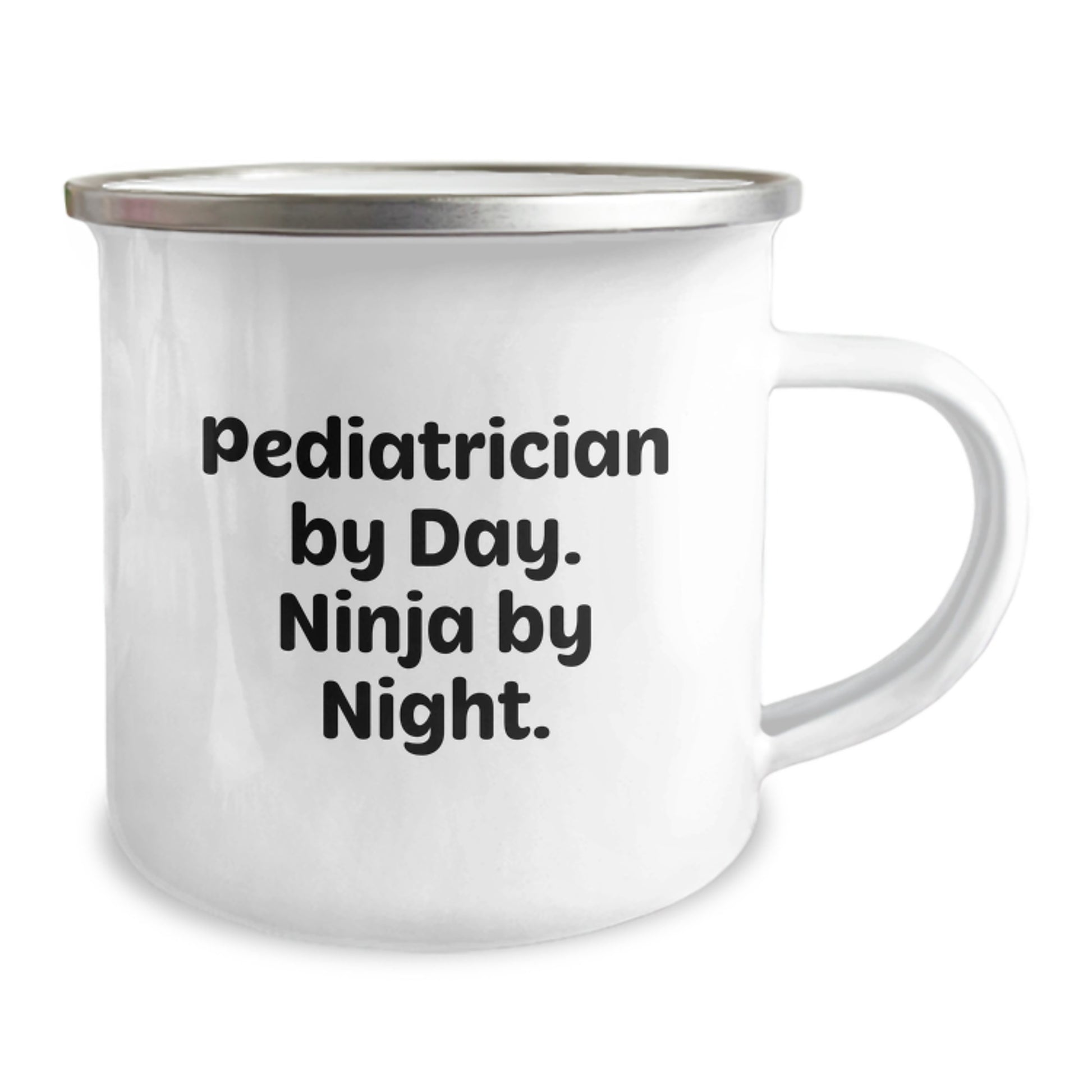 Funny Pediatrician Gifts from Men - Christmas Unique Gifts for Pediatrician By Day. Ninja By Night. Camping Mug - Image 2