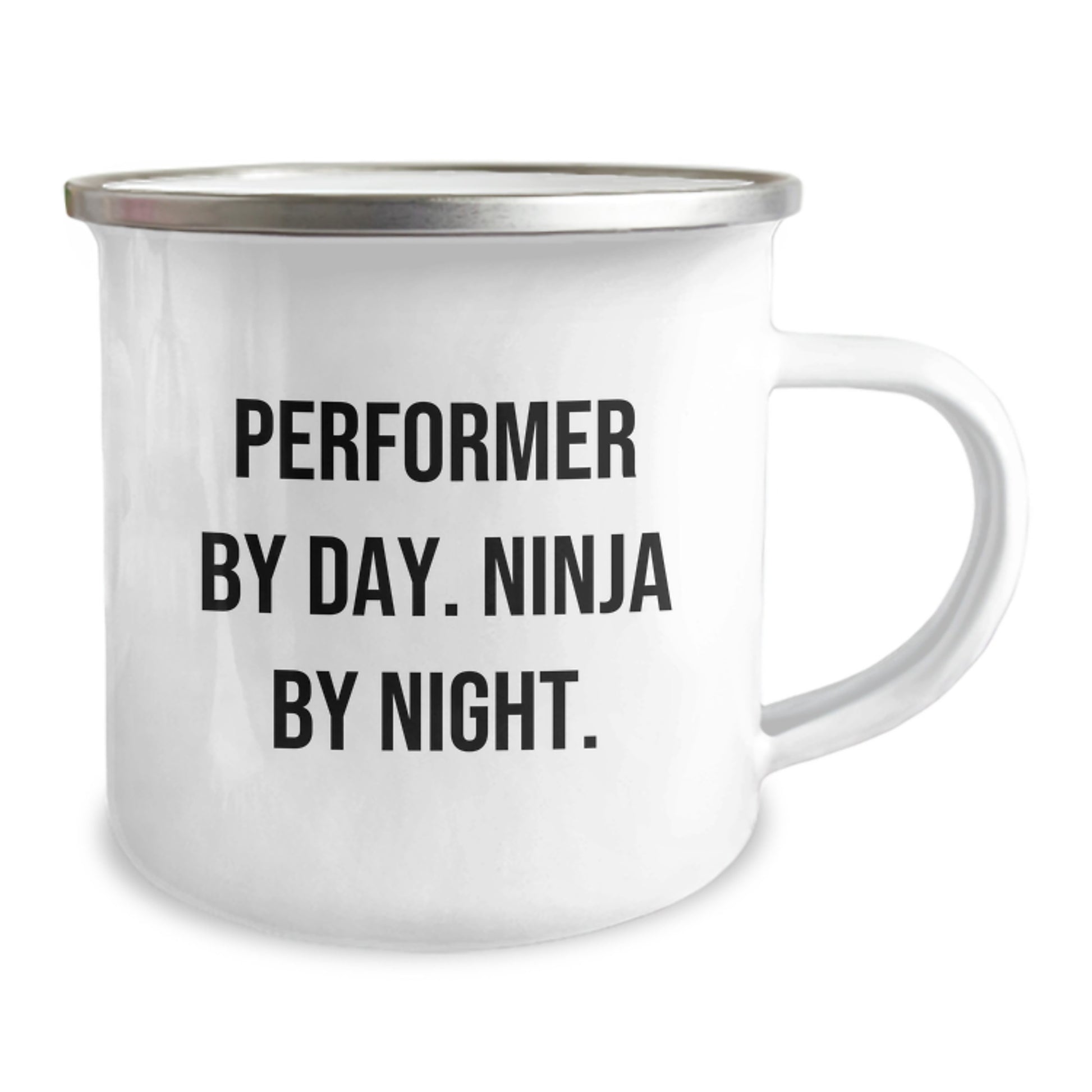 Funny Performer Gifts from Friends for Men - Performer By Day. Ninja By Night. Camping Mug - Unique Christmas Unique Gifts - Image 2