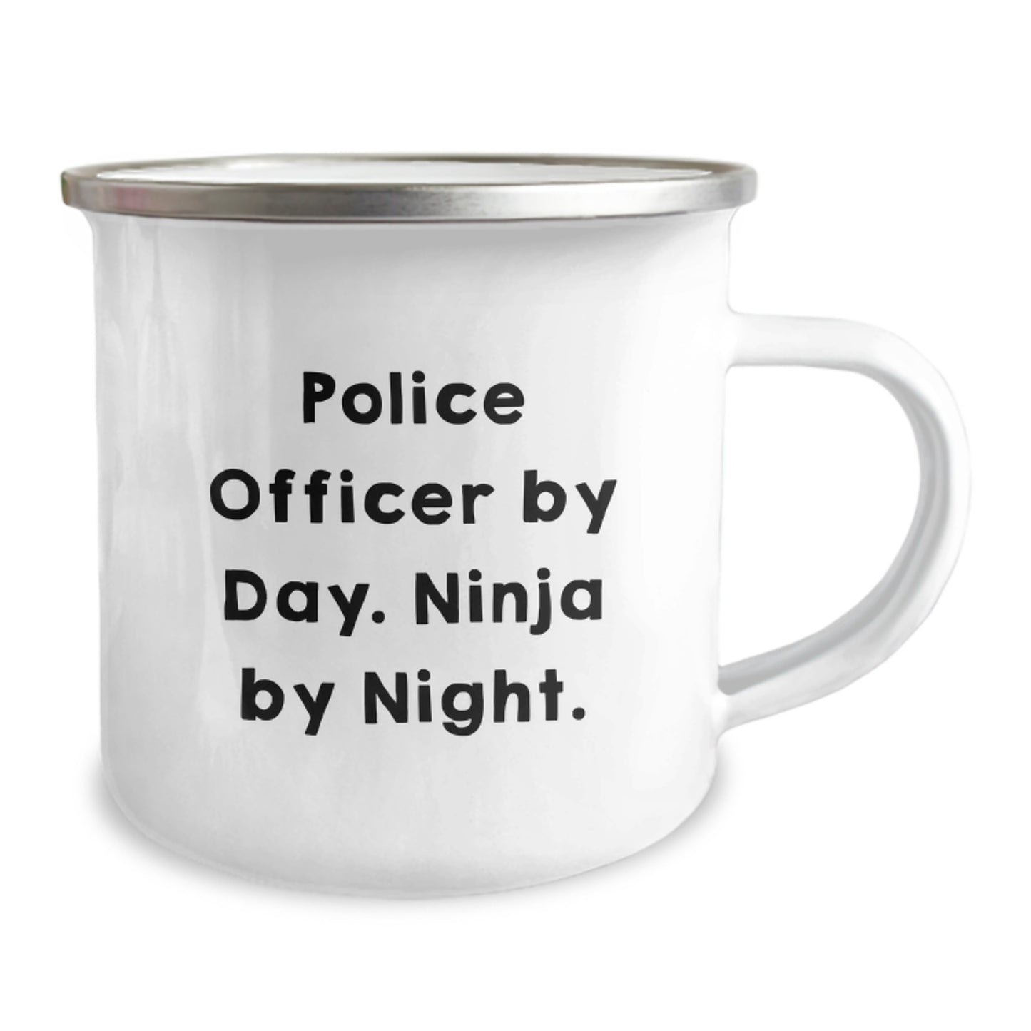Funny Police Officer Gifts from Friends for Police Officers - Christmas Unique Gifts Police Officer By Day. Ninja By Night. Camping Mug - Image 2