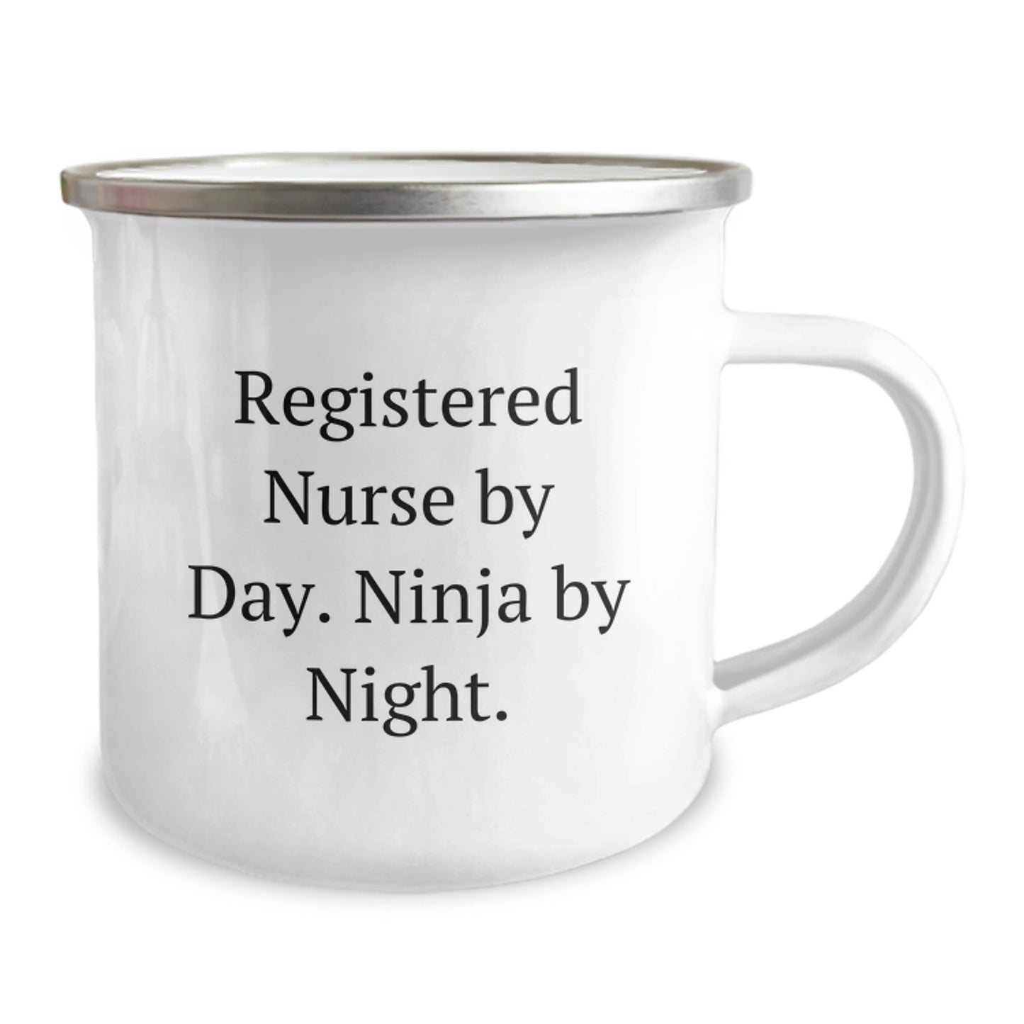 Registered Nurse Gifts, Funny Camping Mug for Birthday, 'Registered Nurse By Day. Ninja By Night.' Quote, Gifts from Coworkers to Registered Nurse Friends - Image 2