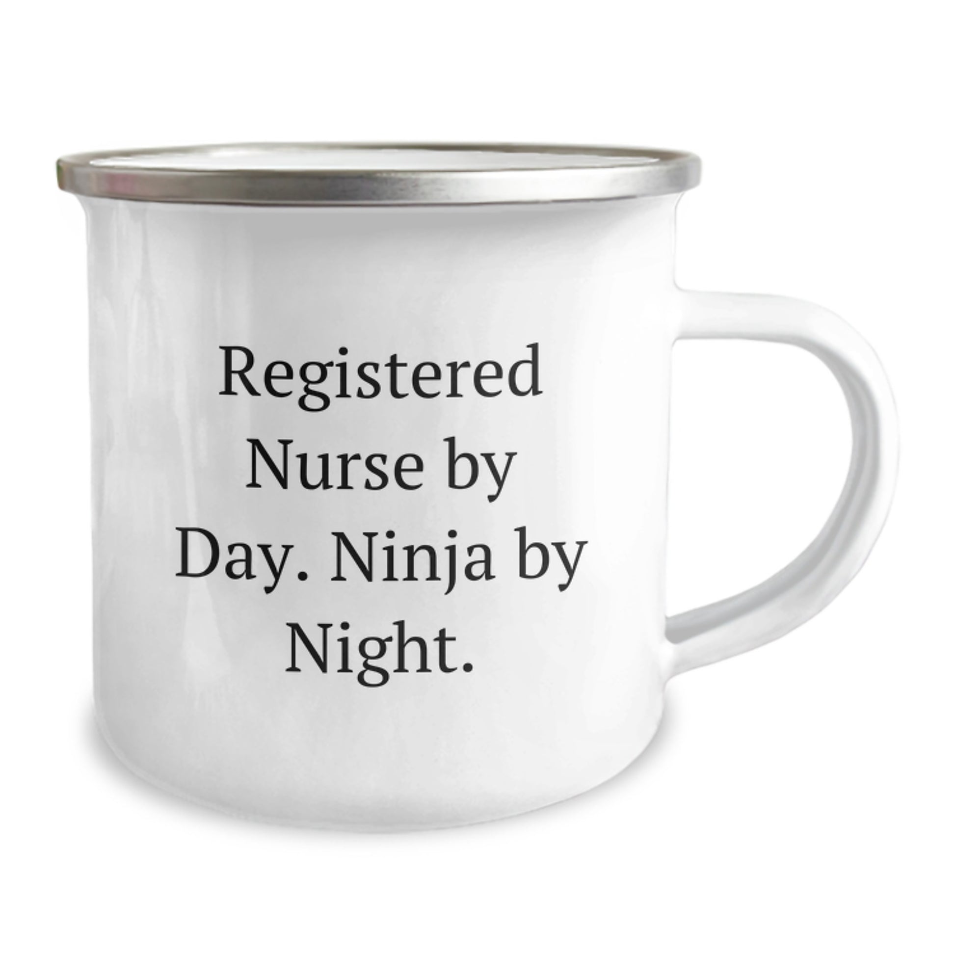 Registered Nurse Gifts, Funny Camping Mug for Birthday, 'Registered Nurse By Day. Ninja By Night.' Quote, Gifts from Coworkers to Registered Nurse Friends - Image 2