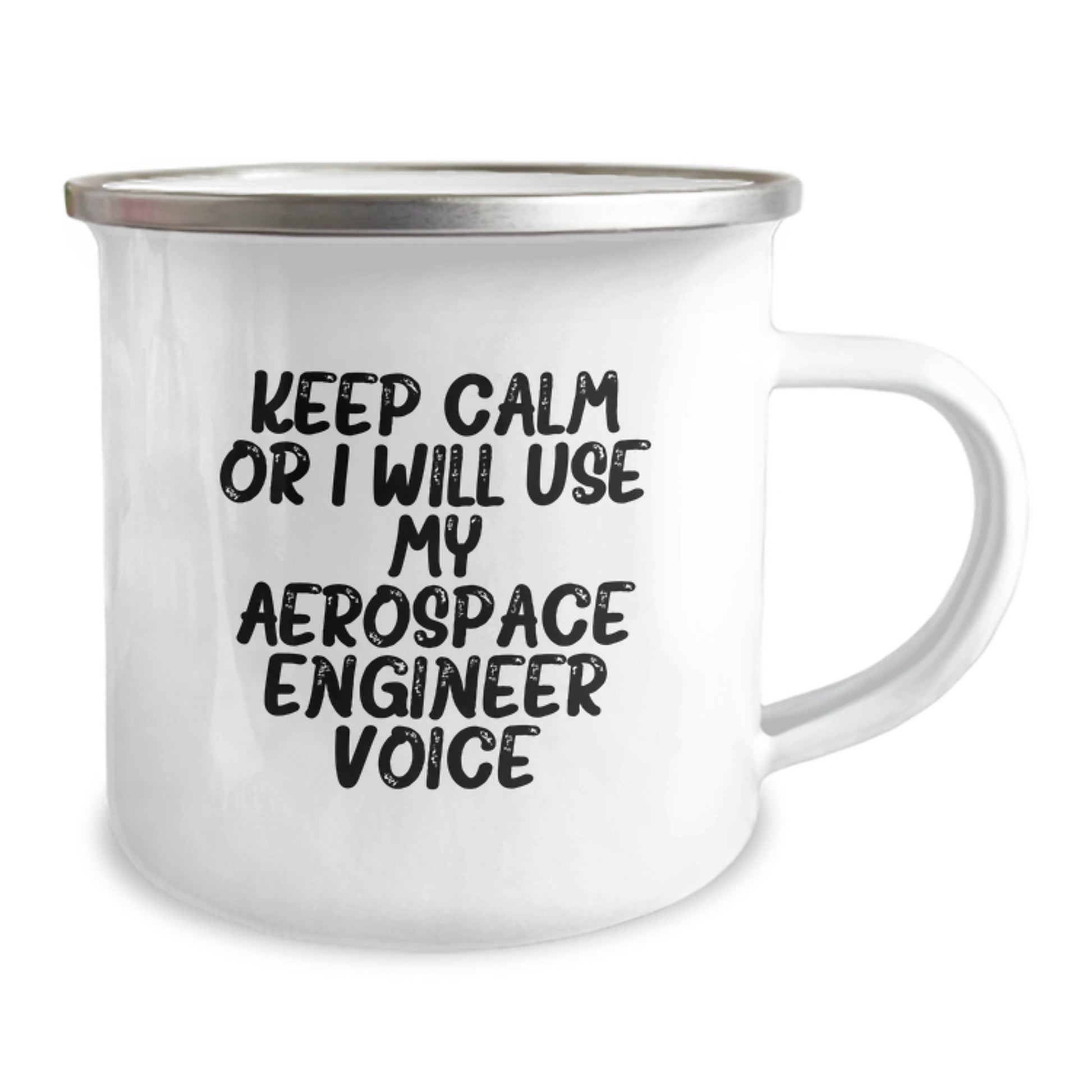 Funny Aerospace Engineer Gifts from Men to Friends - Keep Calm Or I Will Use My Aerospace Engineer Voice Camping Mug for Christmas Unique Gifts - Image 2