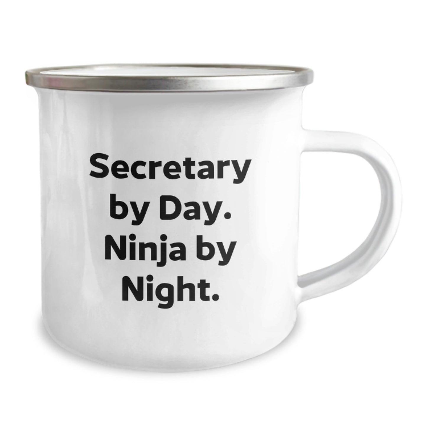 Funny Secretary Gifts by Day Graduation Unique Gifts from Friends for Secretary Camping Mug - Secretary By Day. Ninja By Night. - Image 2