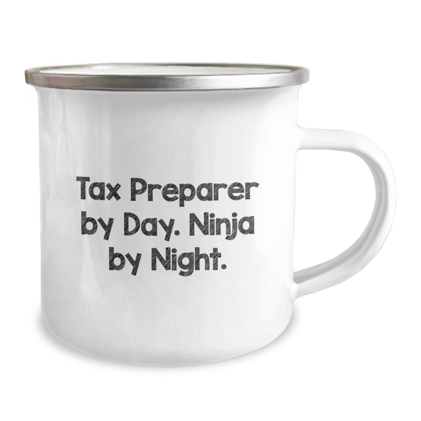 Tax Preparer Gifts from Friends for Graduation Unique Mugs - Tax Preparer By Day. Ninja By Night. Camping Mug - Image 2