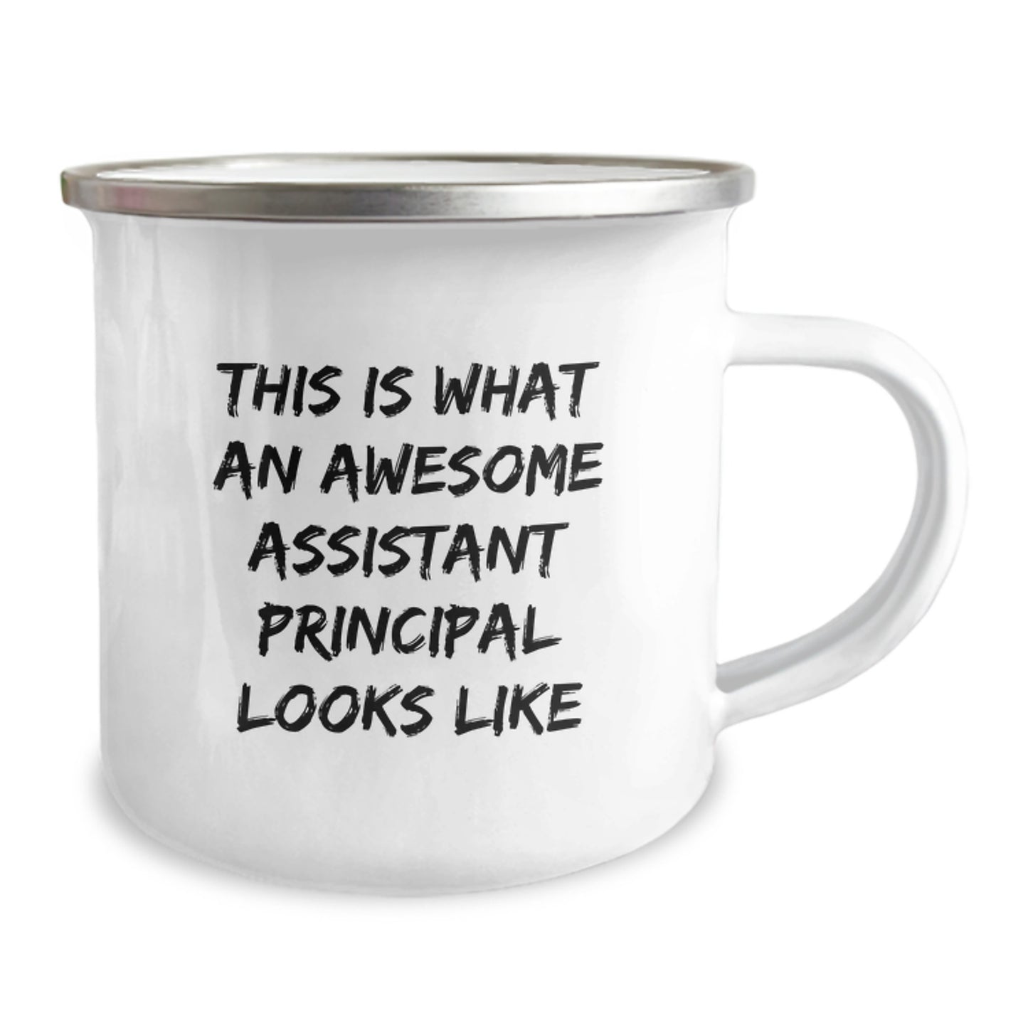 Funny Gifts from Assistant Principal Lovers, Perfect Christmas Unique Gifts for Assistant Principal Friends, 'This Is What An Awesome Assistant Principal Looks Like' Camping Mug - Image 2