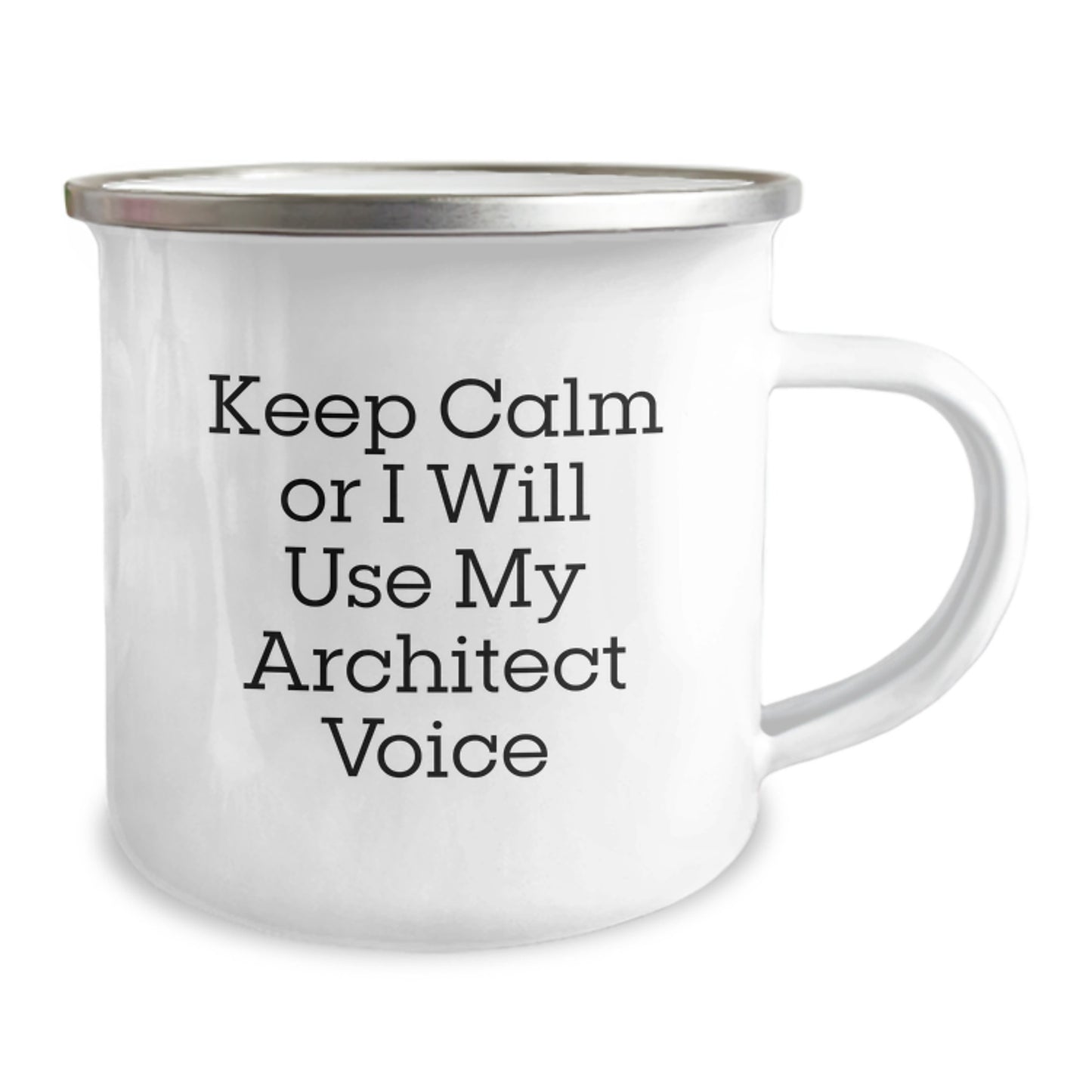 Funny Architect Gifts for Dad, Camping Mug, Keep Calm Or I Will Use My Architect Voice, Unique Father's Day Unique Gifts from Mom, for Men - Image 2