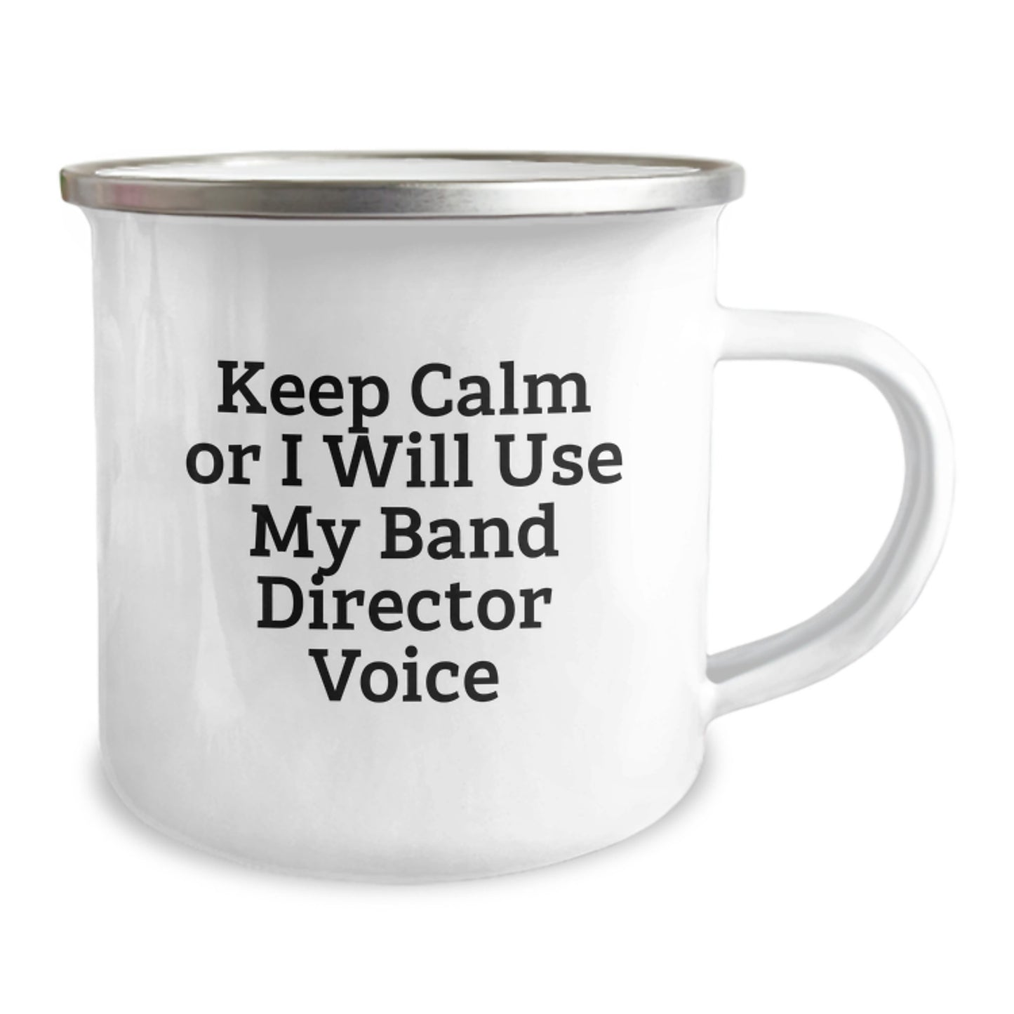 Funny Band Director Gifts for Men - Keep Calm Or I Will Use My Band Director Voice Camping Mug Christmas Unique - Image 2