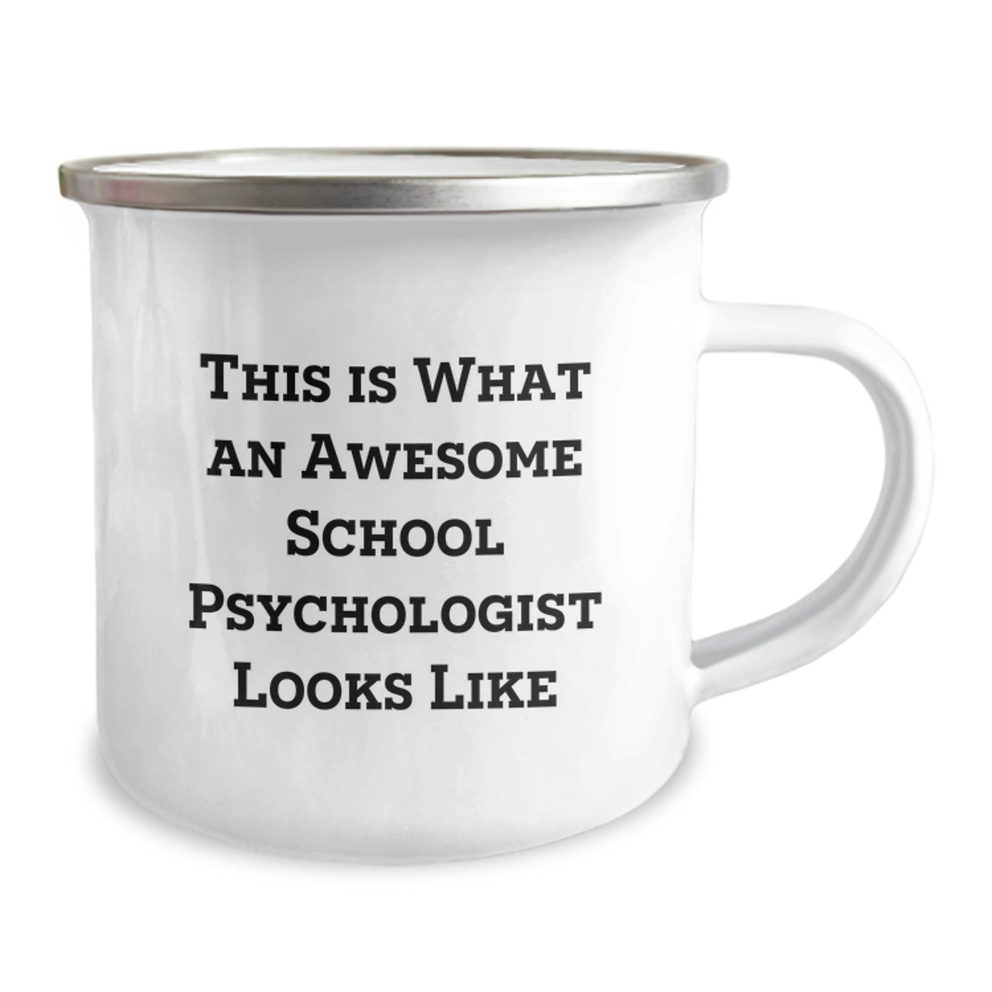 Funny School Psychologist Gifts for Christmas Camping Mug with Inspirational Quote - Image 2