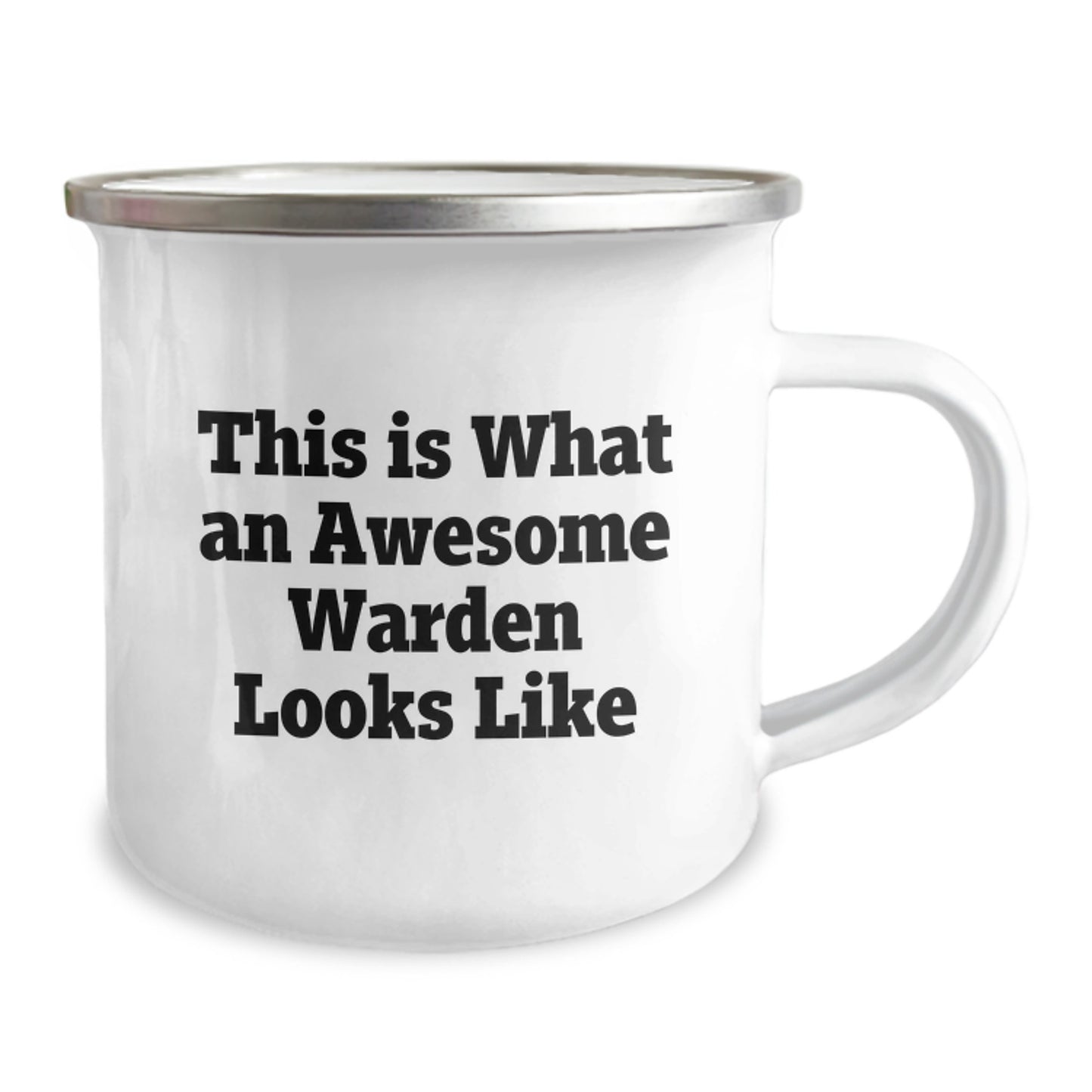 Funny Warden Gifts from Friends for Graduation Unique Gifts - Camping Mug with This Is What An Awesome Warden Looks Like Quote - Image 2
