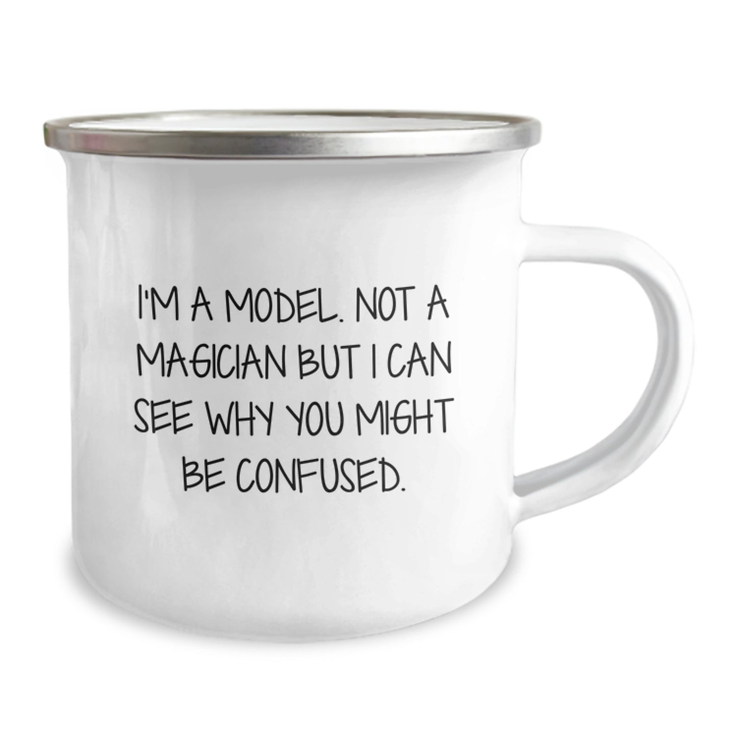 Funny Christmas Model Gifts, Unique Model Camping Mug, Perfect for Friends and Family, I'm A Model - Image 2