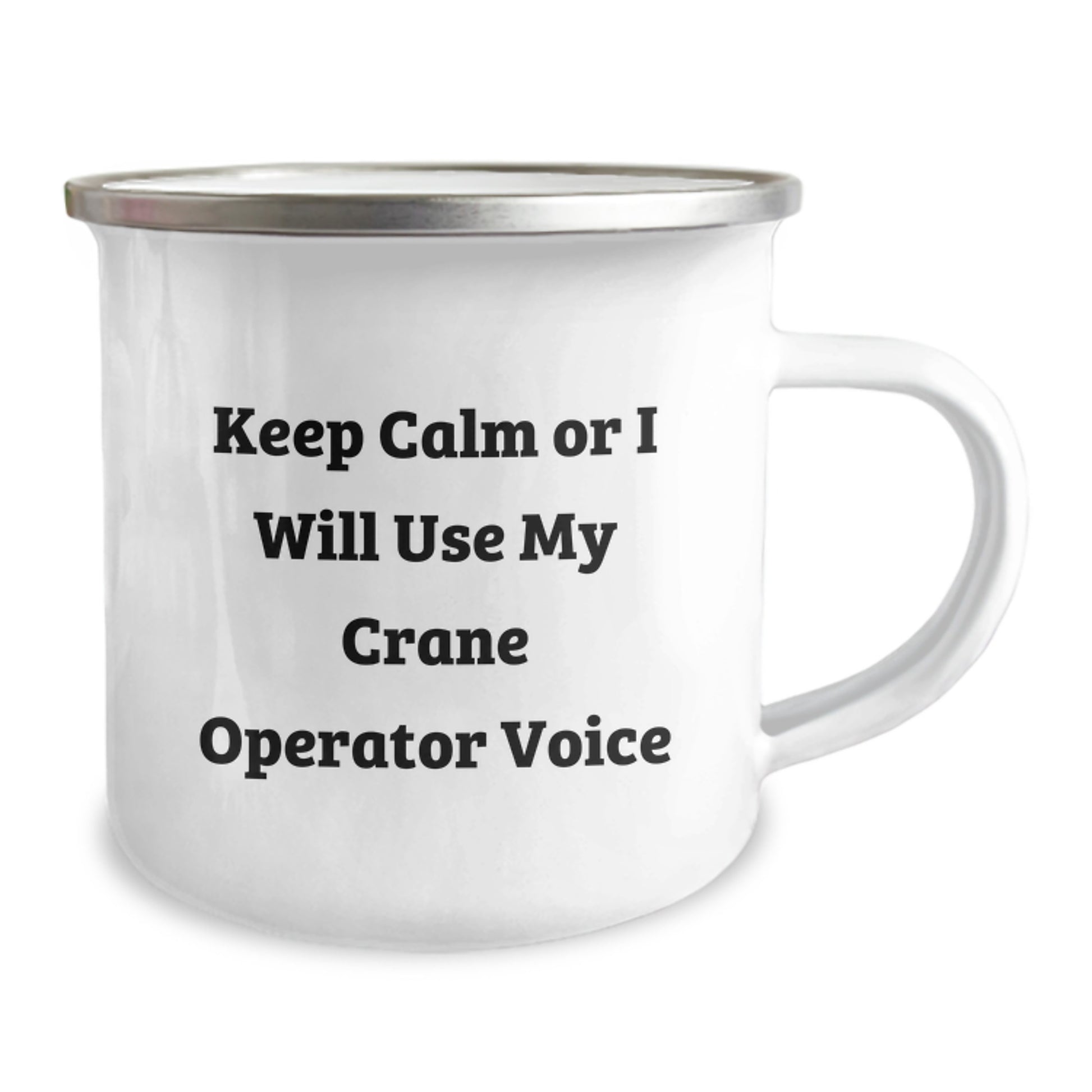 Funny Crane Operator Gifts for Men from Family, Christmas Unique Mugs for Crane Operator Enthusiasts, Camping Mugs with Keep Calm Or I Will Use My Crane Operator Voice - Image 2
