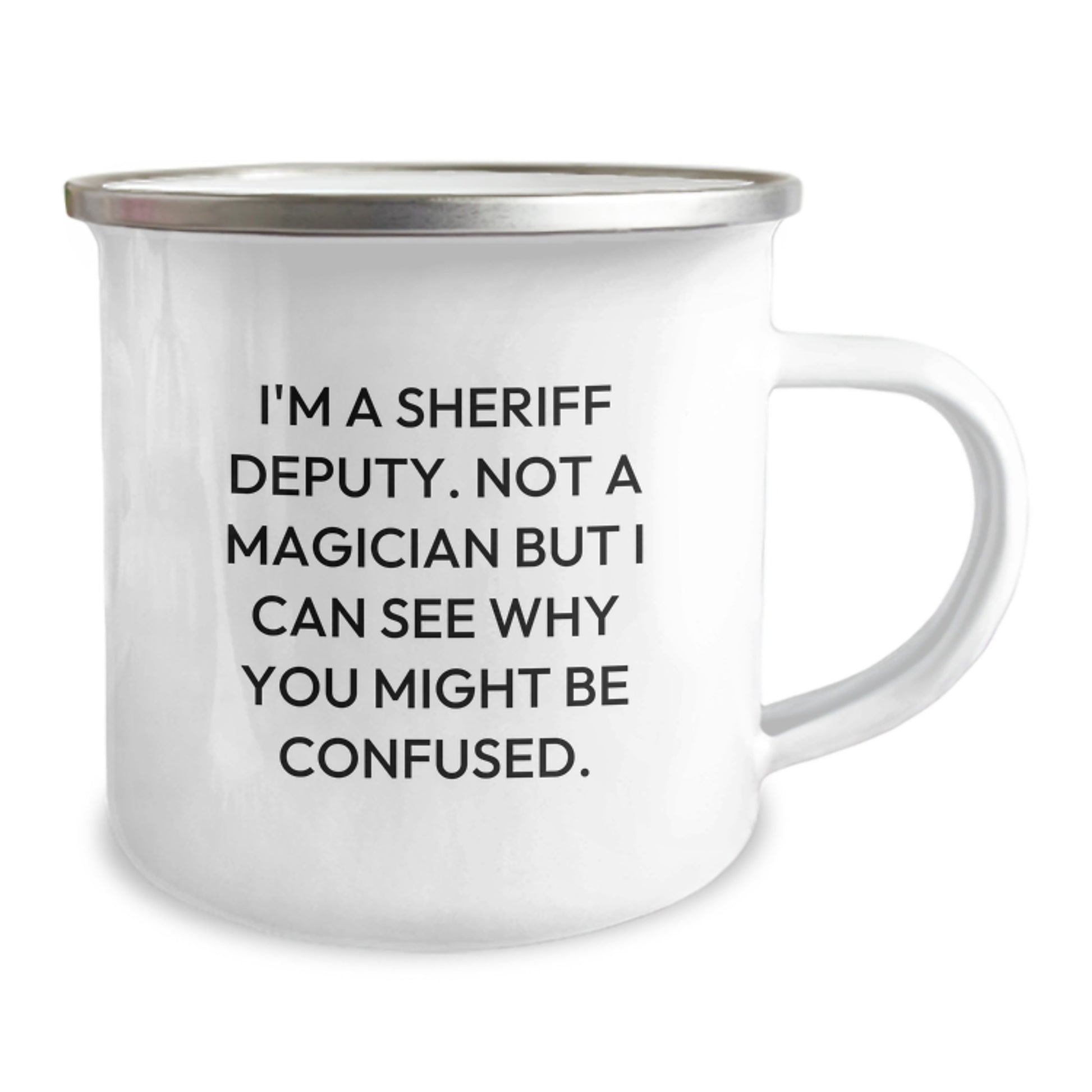 Sheriff Deputy Gifts for Men Funny Camping Mug Birthday Unique Presents from Friends - Image 2
