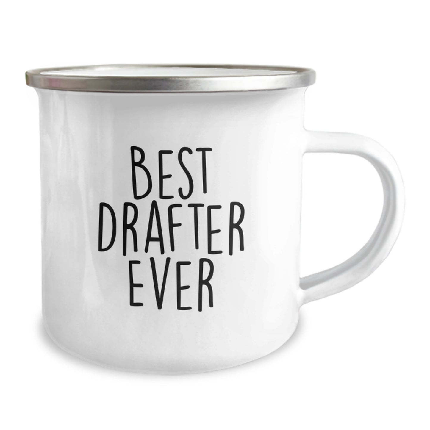 Funny Drafting Gifts from Friends for Best Drafter Ever, Camping Mug for Graduation, 12 oz Stainless Steel Enamel Finish - Image 2