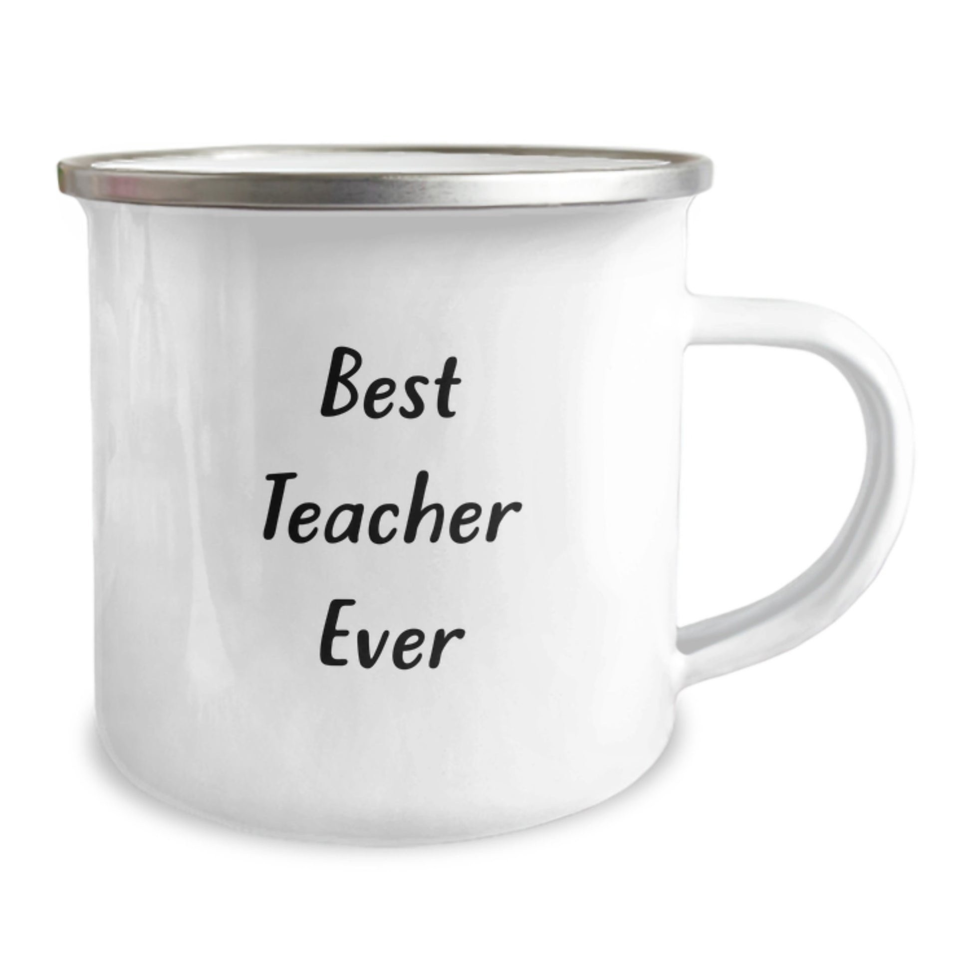 Funny Teacher Gifts, Best Teacher Ever Quote Camping Mug, Insulated 12 oz Stainless Steel, Perfect Christmas Teacher Appreciation Mug - Image 2