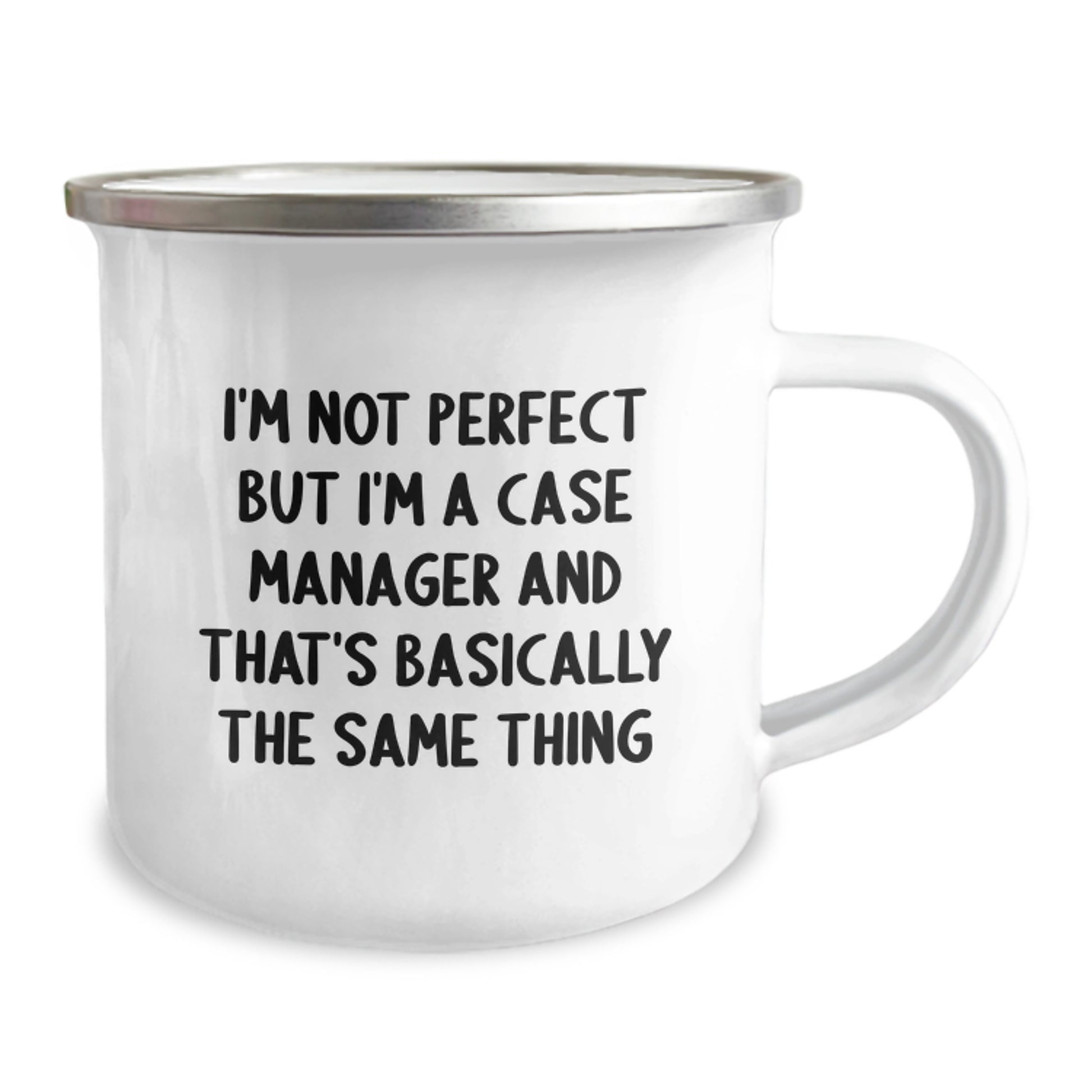 Funny Case Manager Gifts from Men for Case Manager Friends and Coworkers - I'm Not Perfect But I'm A Case Manager And That's Basically The Same Thing Christmas Unique Mug - Image 2