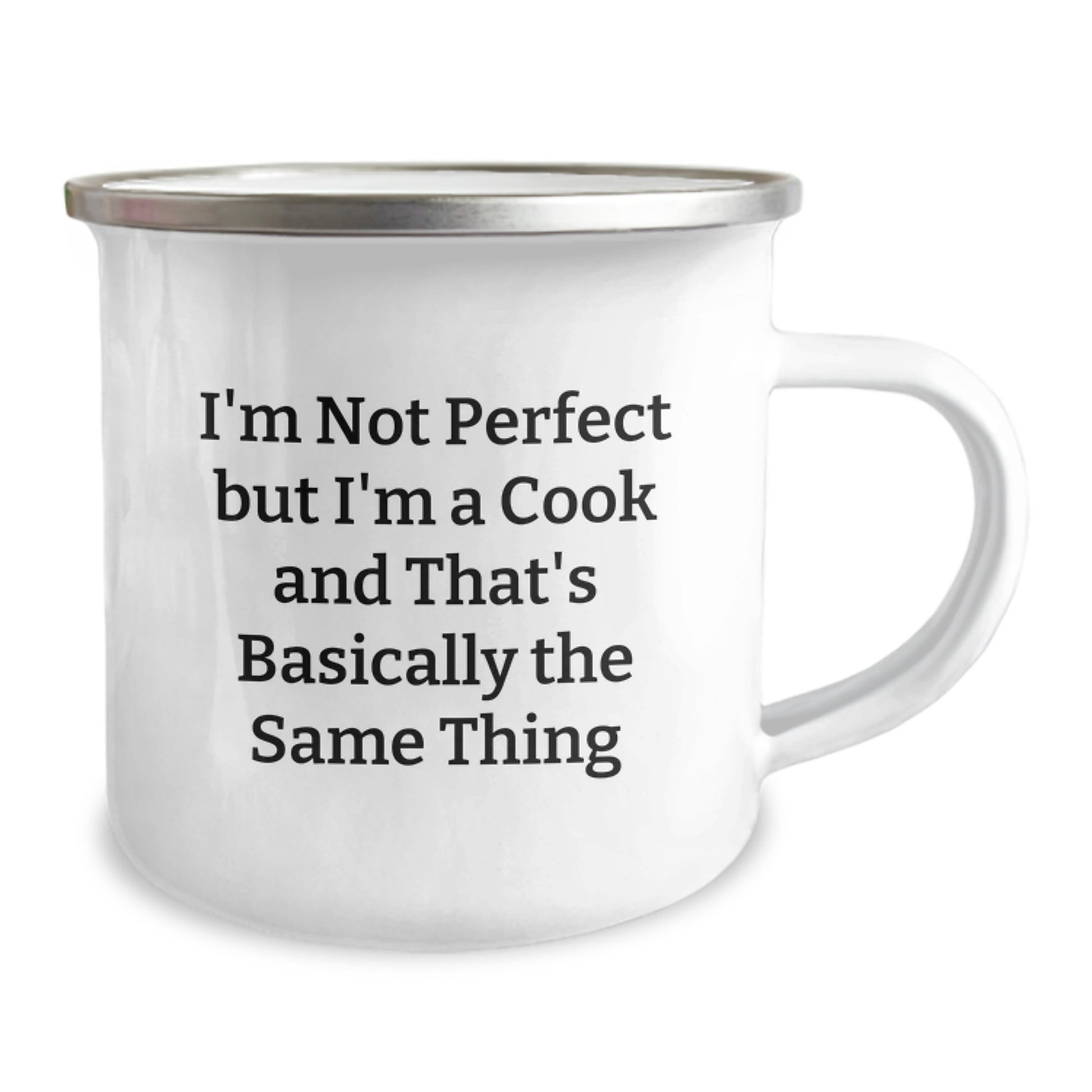 Funny Cook Gifts, I'm Not Perfect But I'm A 'Cook' Camping Mug, Unique Christmas Memorable Presents for Cook Lovers - Image 2