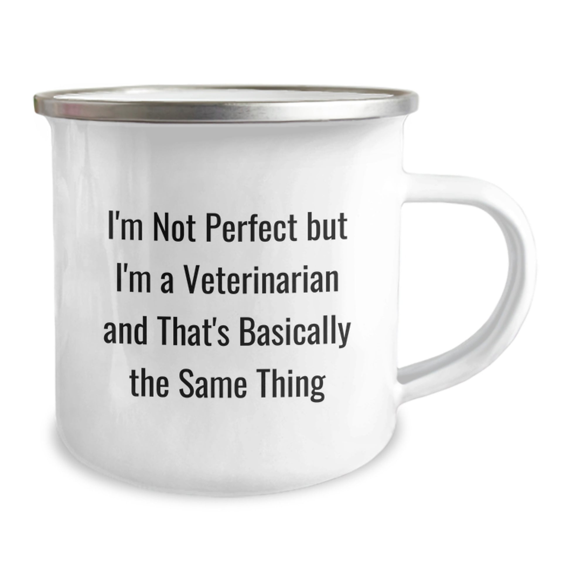 Veterinarian Camping Mug Gifts from Friends to Graduating Veterinarian 'I'm Not Perfect but I'm a Veterinarian and That's Basically the Same Thing', Funny Veterinary Gifts for Men or Women - Image 2