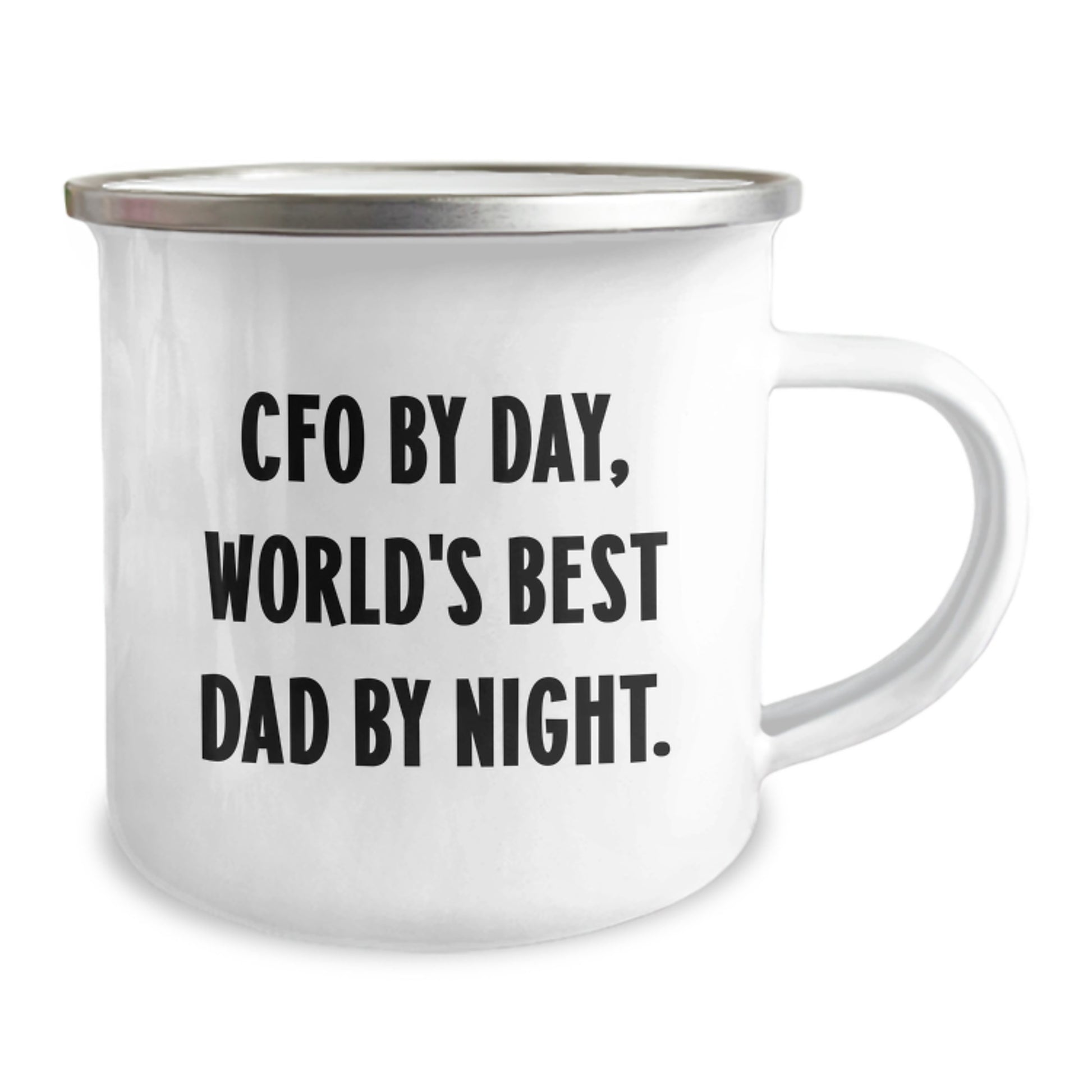 Funny CFO Gifts for Men, CFO By Day, World's Best Dad By Night Camping Mug, Perfect for Father's Day Unique Gifts from Family, Friends, or Coworkers - Image 2