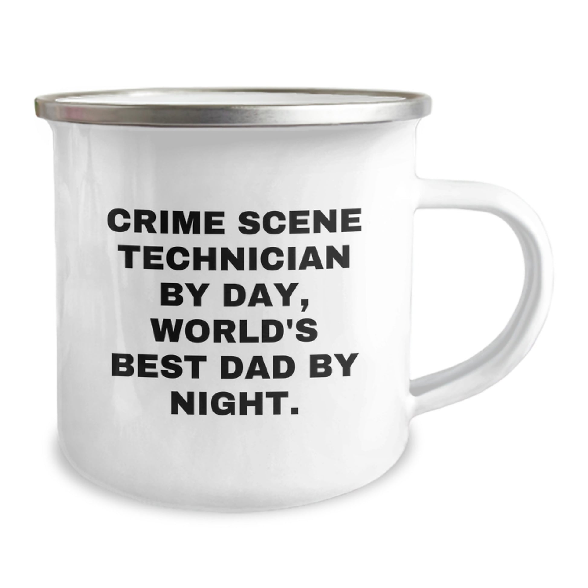 Funny Crime Scene Technician Gifts for Birthday - Gifts from Men - Camping Mug - Crime Scene Technician By Day, World's Best Dad By Night - Image 2
