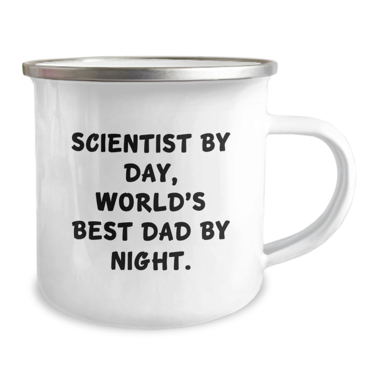 Funny Scientist Gifts from Dad to Son or Family Member - Scientist By Day, World's Best Mug for Camping Enthusiasts - Image 2