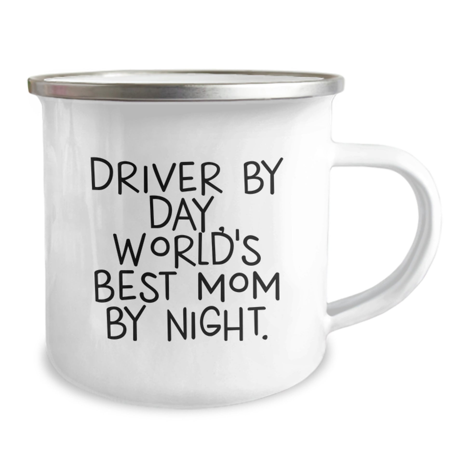 Driver's Delight Camping Mug, Funny Quote 'Driver By Day, World's Best Mom By Night.', Unique Gifts for Driver, Father's Day Unique Gift Ideas for Him - Image 2