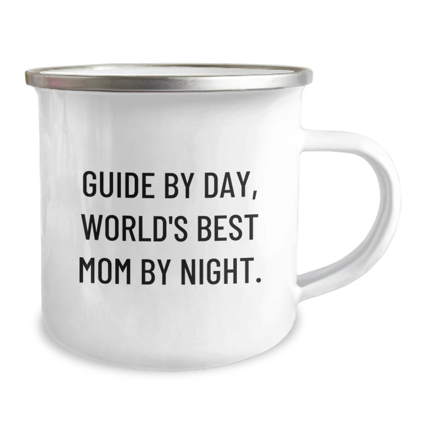 Funny Guide Gifts, Guide By Day, World's Best Mom By Night. Stainless Steel Camping Mug, Birthday Unique Gifts from Friends and Family - Image 2